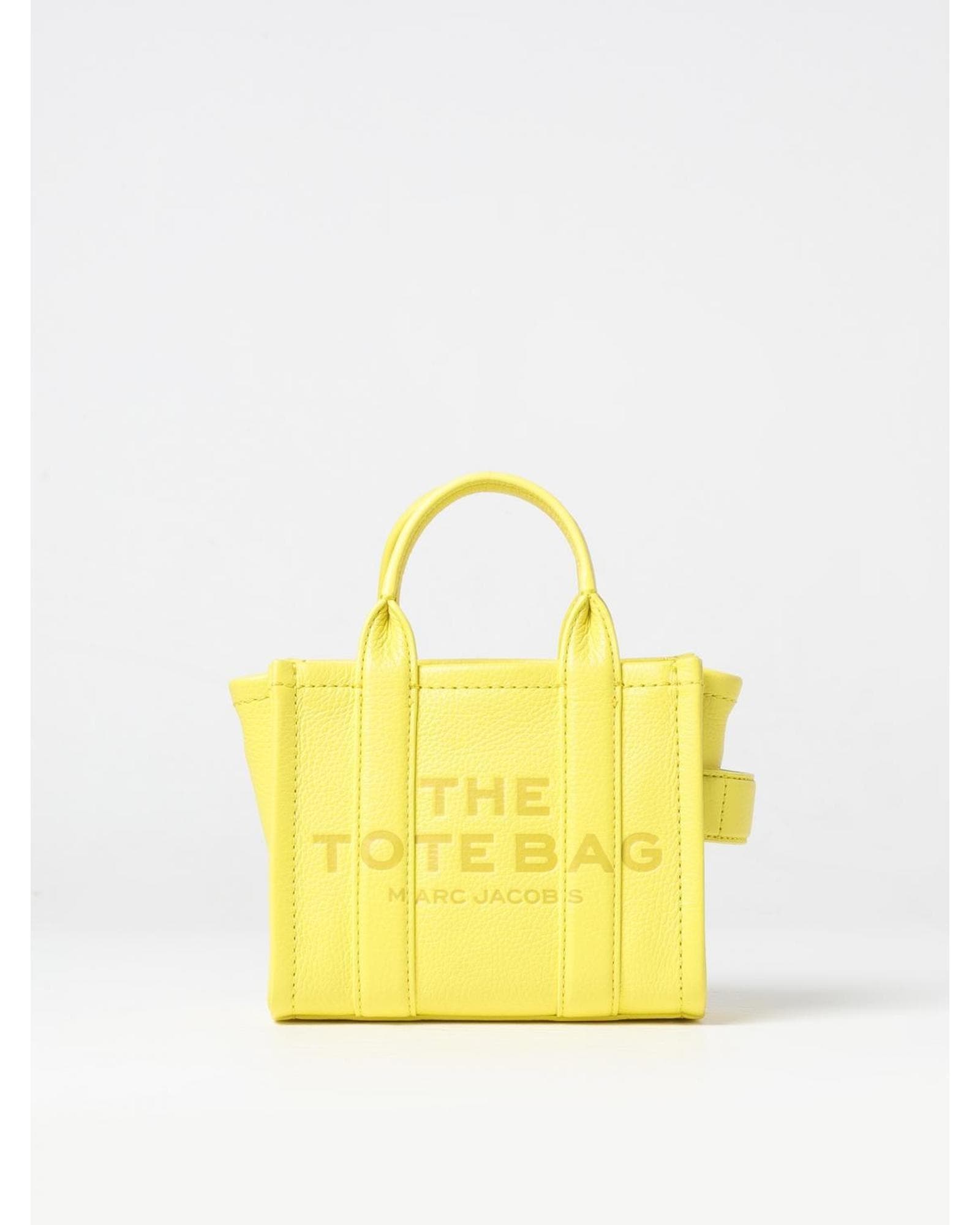Marc Jacobs Mini Tote Bag Embossed Logo Wo - Yellow Handbags image 1