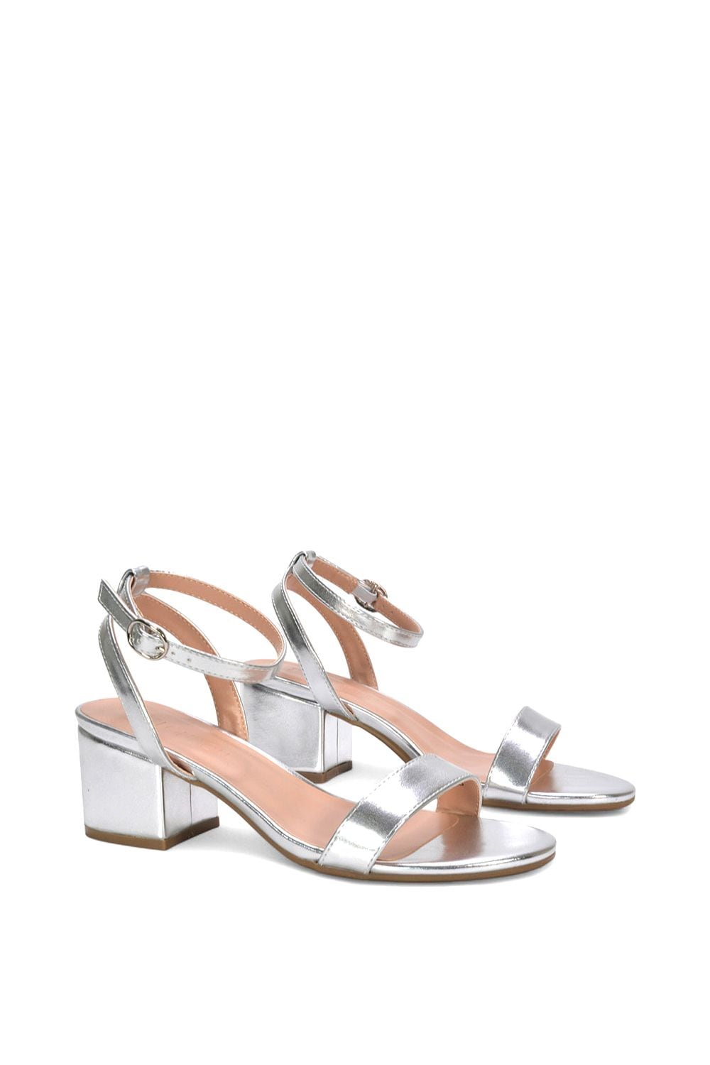 XY London 'Gemma' Low Block Heel Open Toe Strappy Sandal Shoes image 4