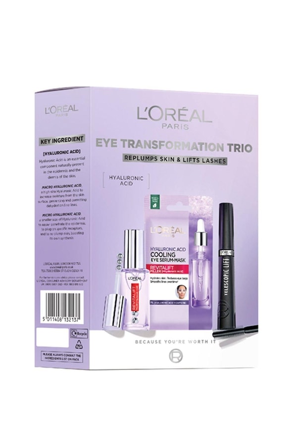L'Oréal Paris Eye Transformation Trio with Hyaluronic Acid Gift Set Multi