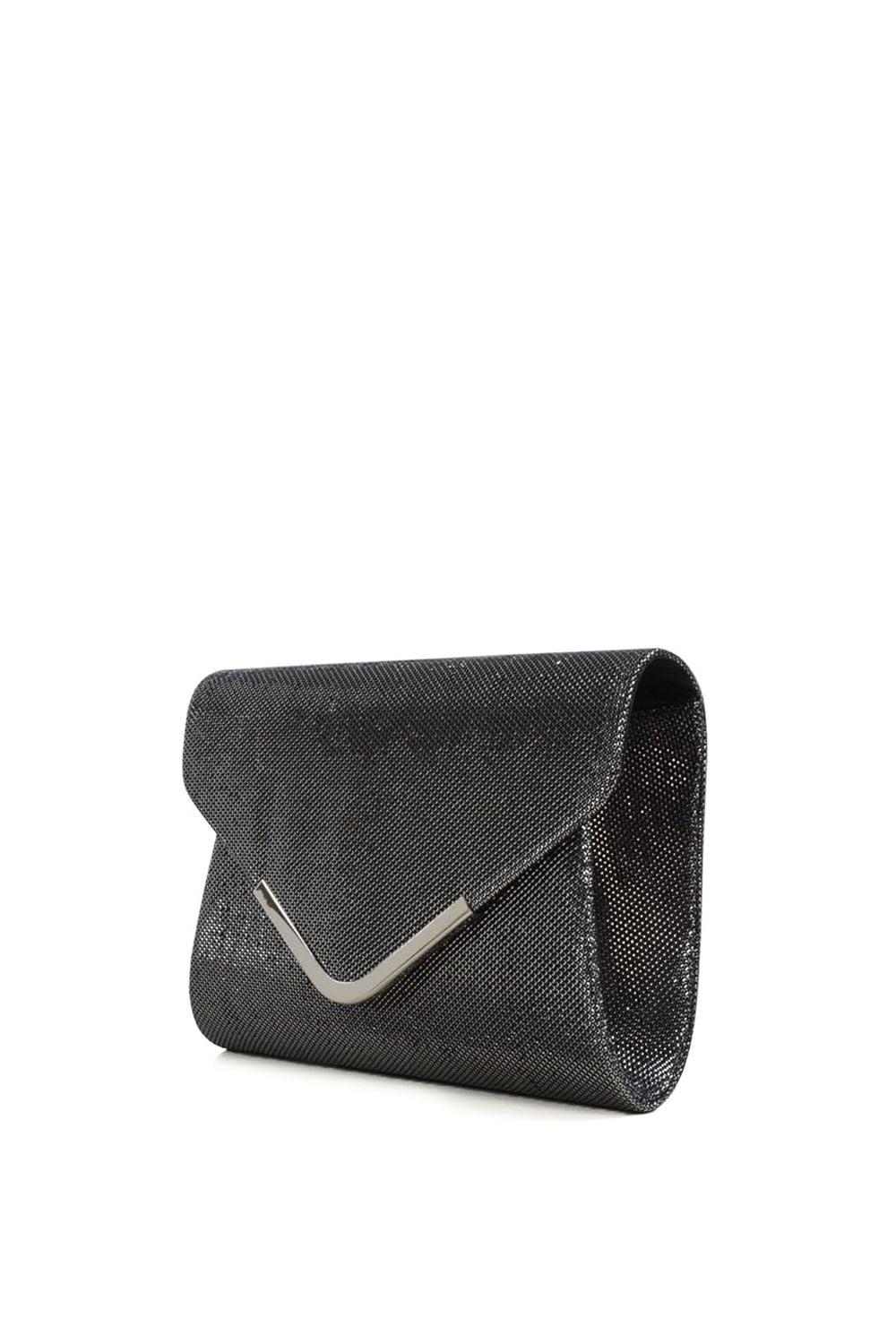XY London 'Cara' Chrome Trim Clutch Envelope Bag With Chain Strap image 2