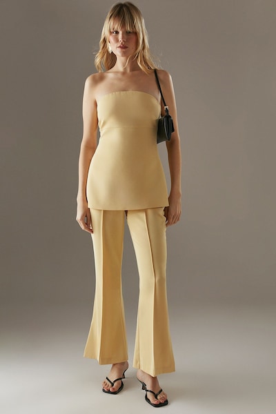 Warehouse Tailored Kick Flare Trouser Yellow