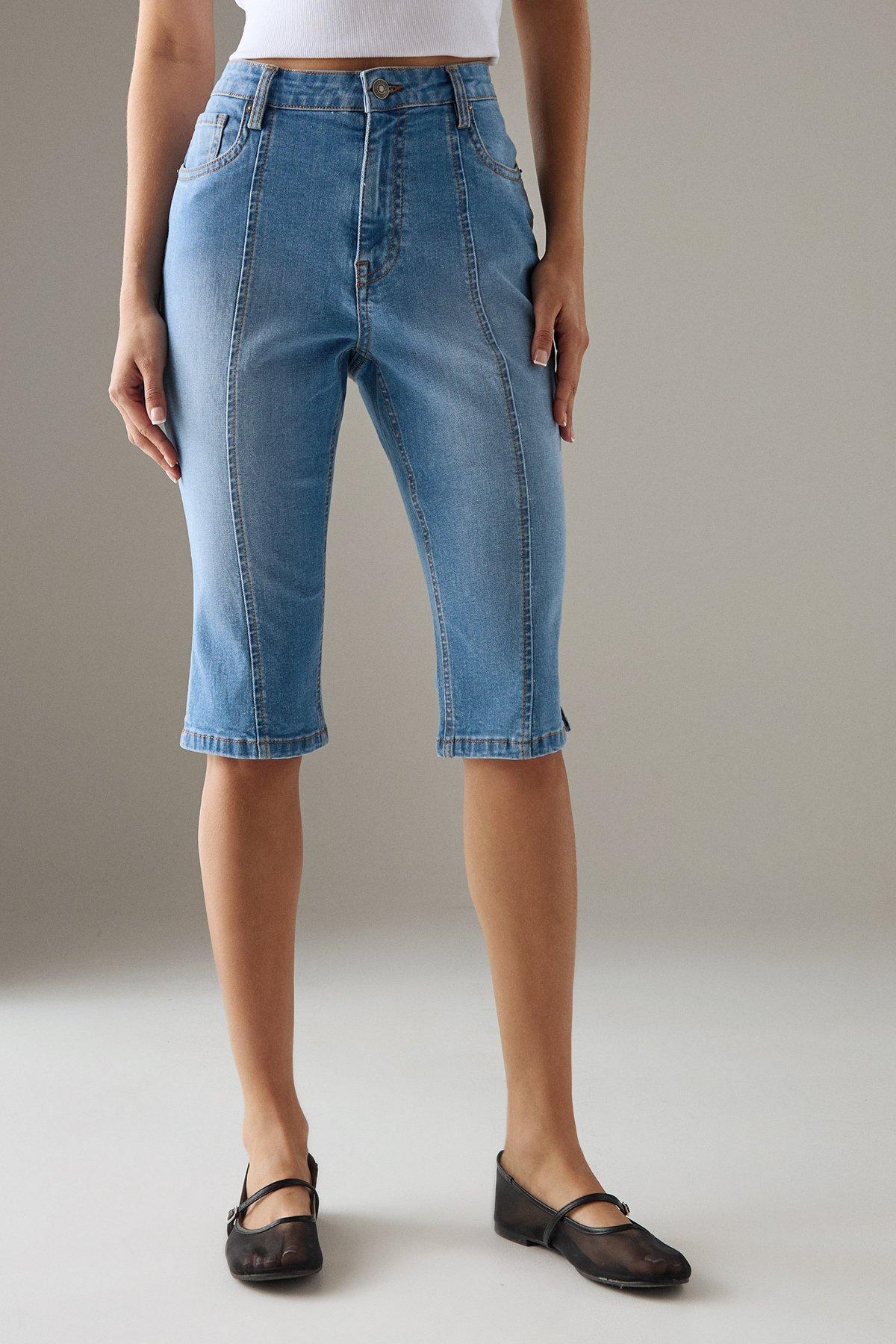 Warehouse Denim Capri Light Wash image 1