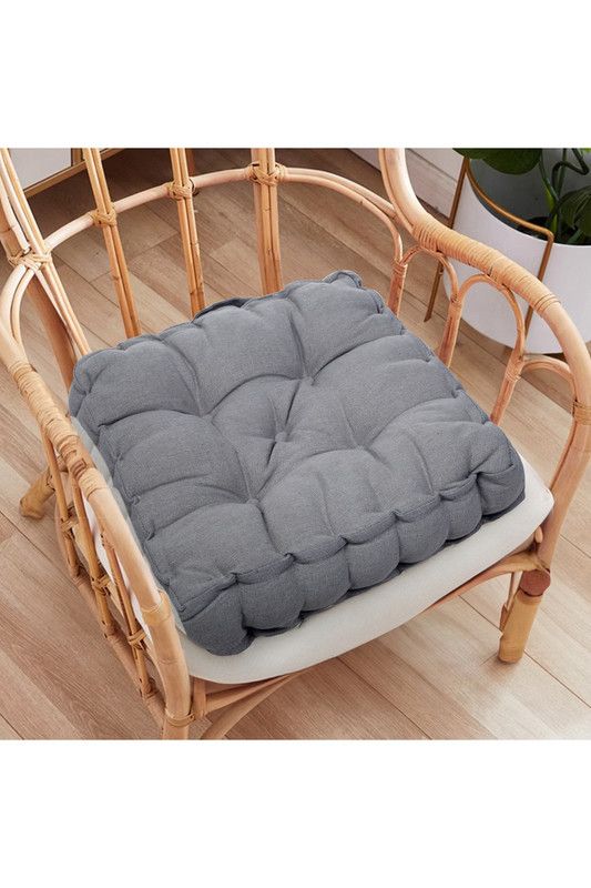 Living and Home Garden Armchair Cotton-Linen Cushion Chair Pad with Handle