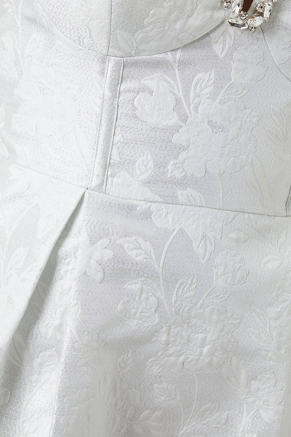 Coast Corset Bodice Jacquard Mini Bridal Dress Ivory image 5