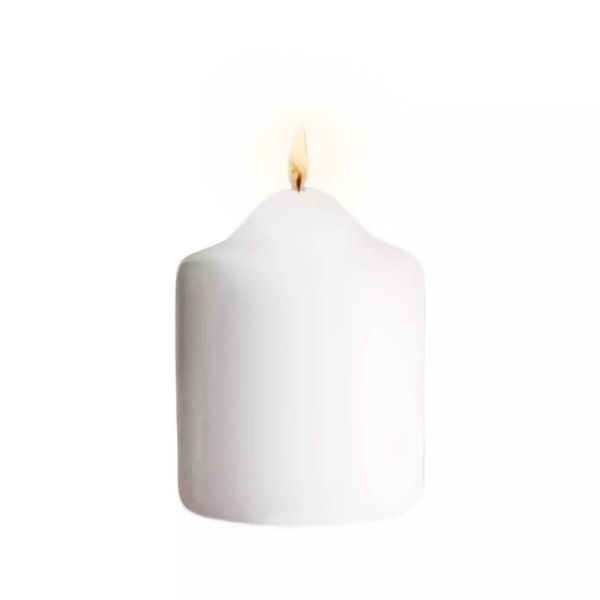 Marco Paul 8cm Ivory Unscented Pillar Candle Long Burning