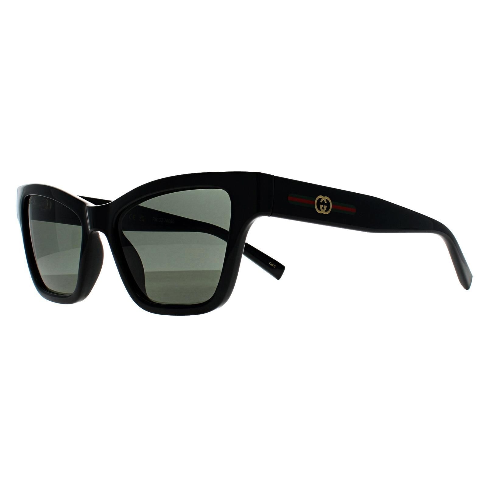 Gucci Cat Eye Shiny Black Grey GG1982S image 2