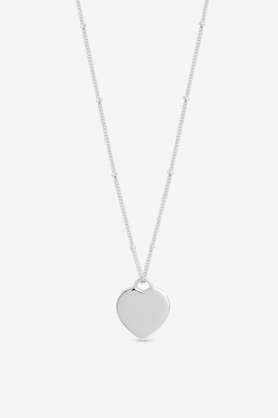 Jon Richard Sterling Silver 925 Polished Heart Pendant
