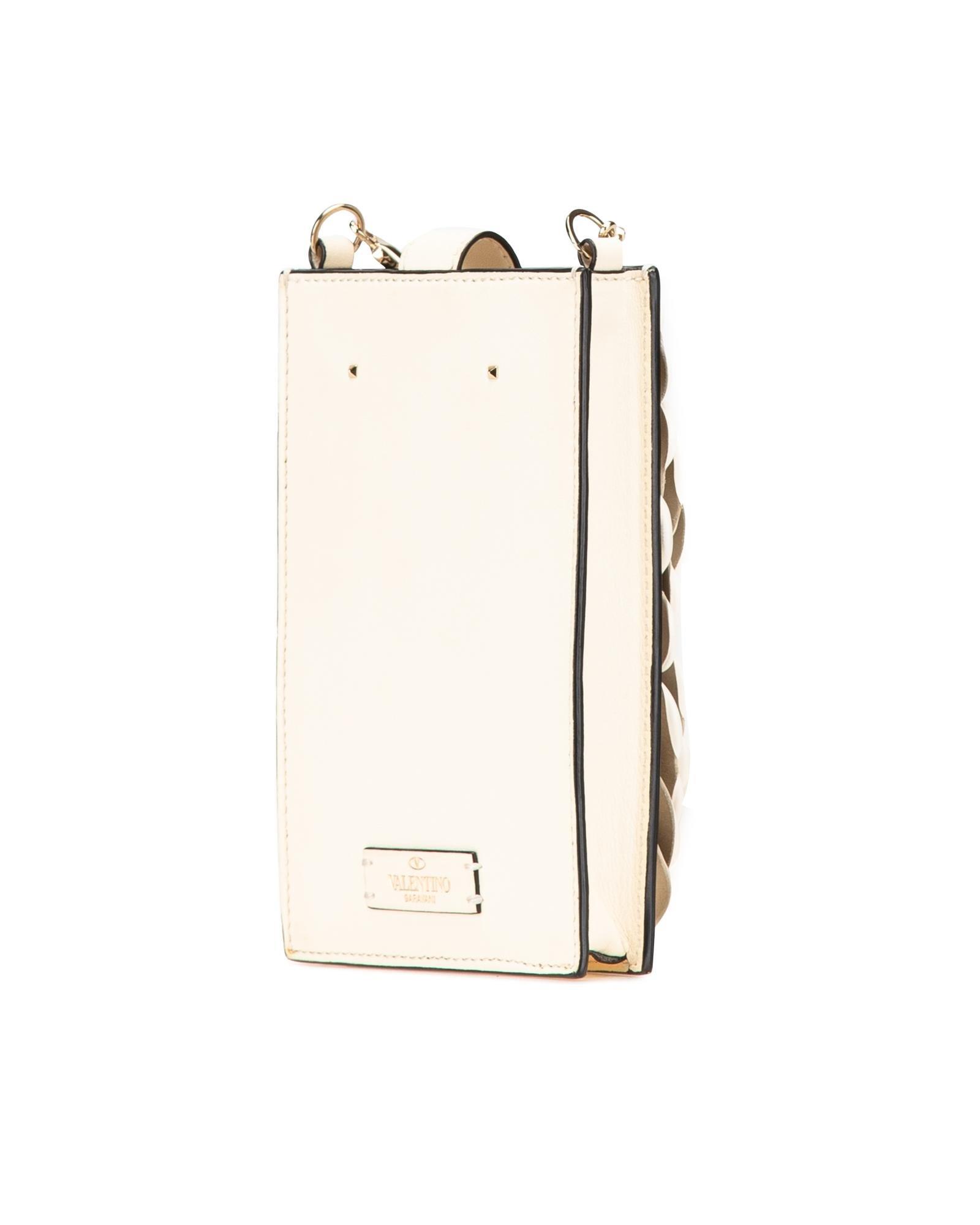 Valentino Preloved Rose Leather Crossbody Bag Wo - White image 2