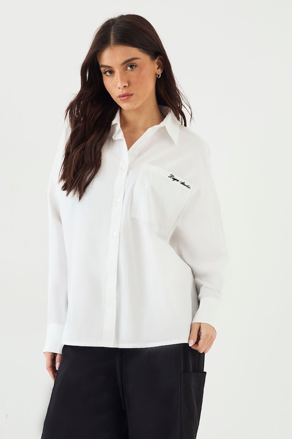 DSGN Studio DSGN Studio Oversized Cotton Poplin Shirt White