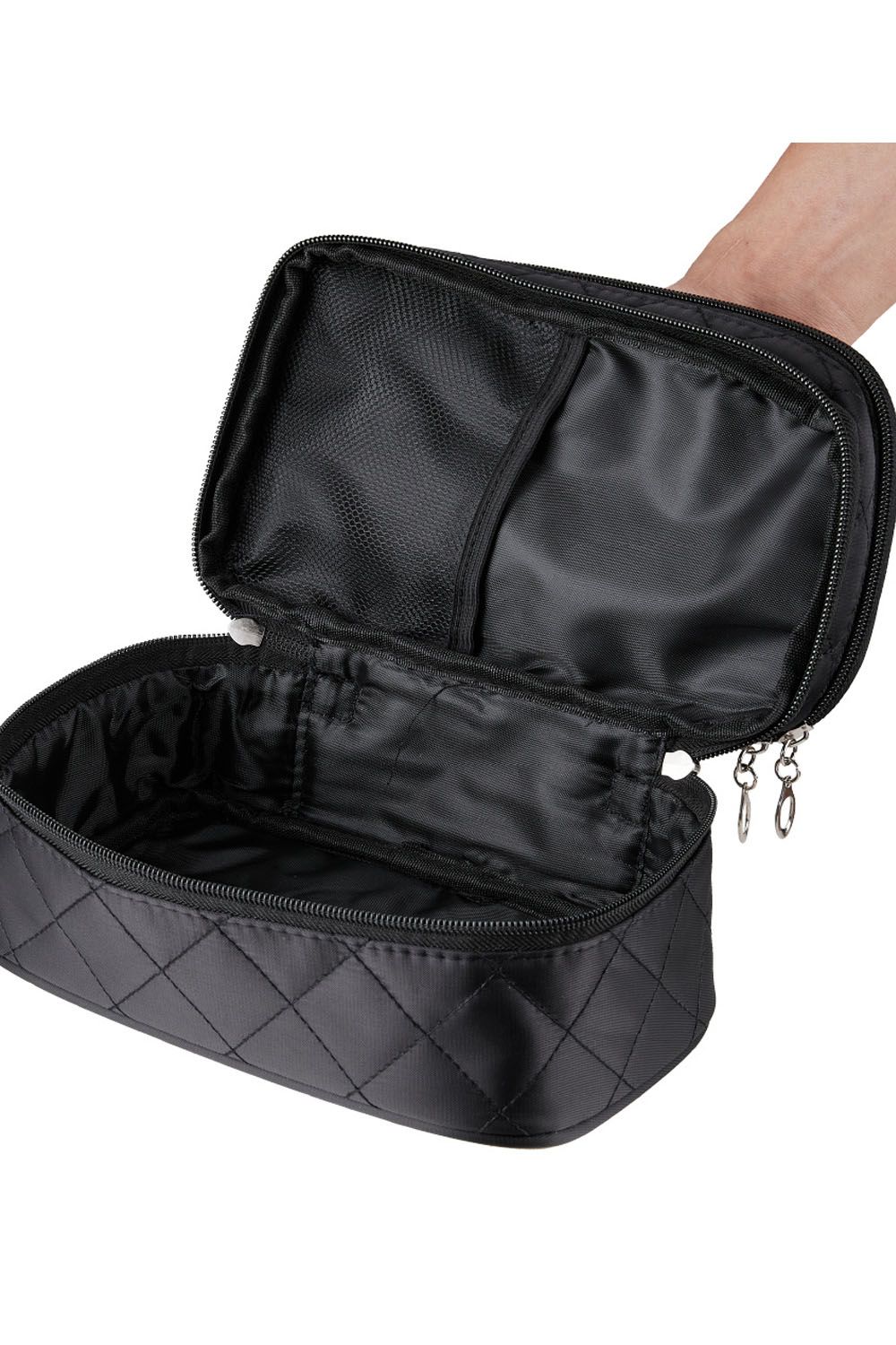 SHEONLY Large Capacity Double Layers Waterproof Travel Makeup Bag Toiletry Bag For Dormitory & Bedroom Vanity Case image 5