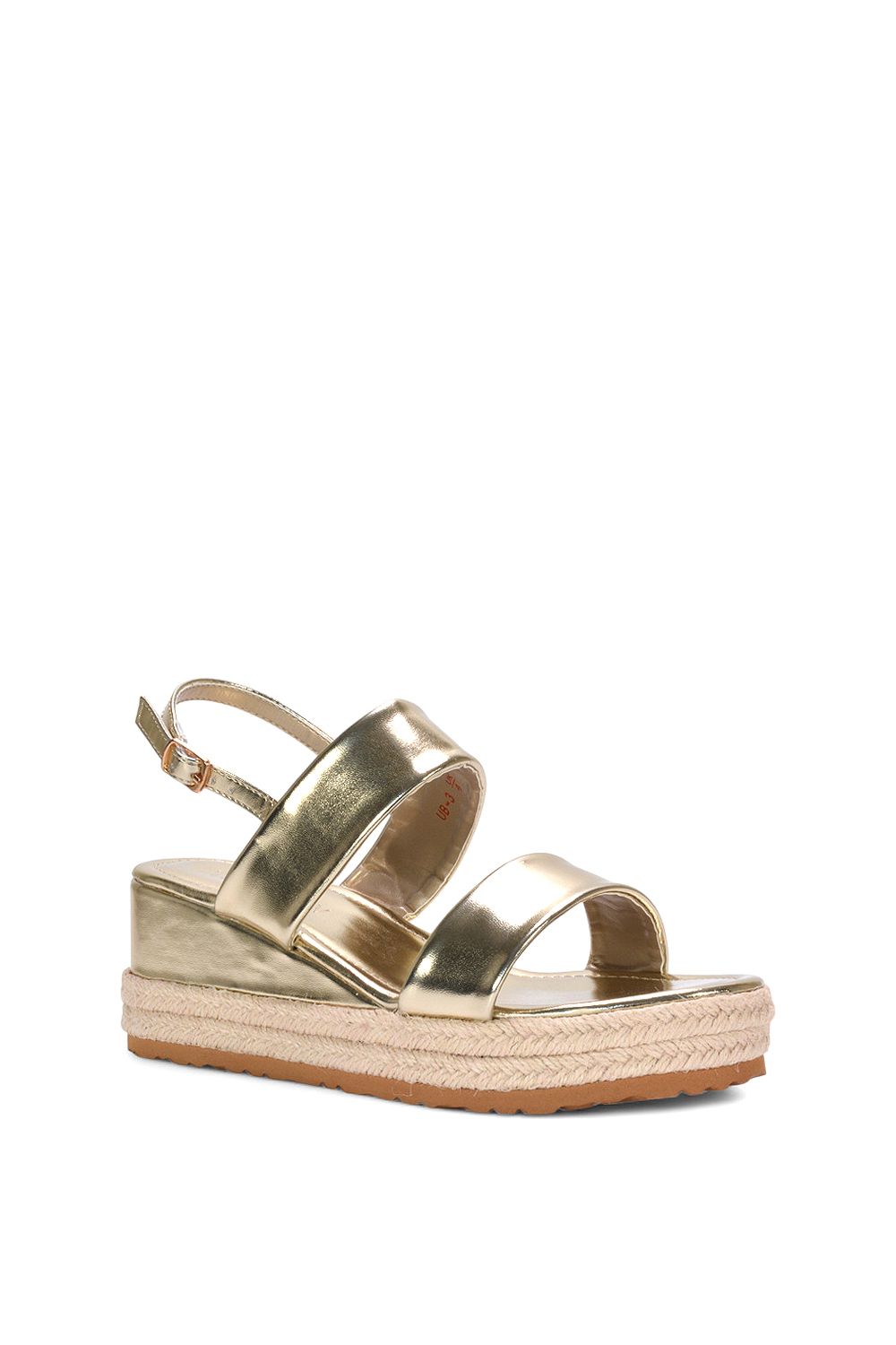 XY London 'Ally' Low Heel Platform Wedge Espadrill  Slingback Sandals image 2