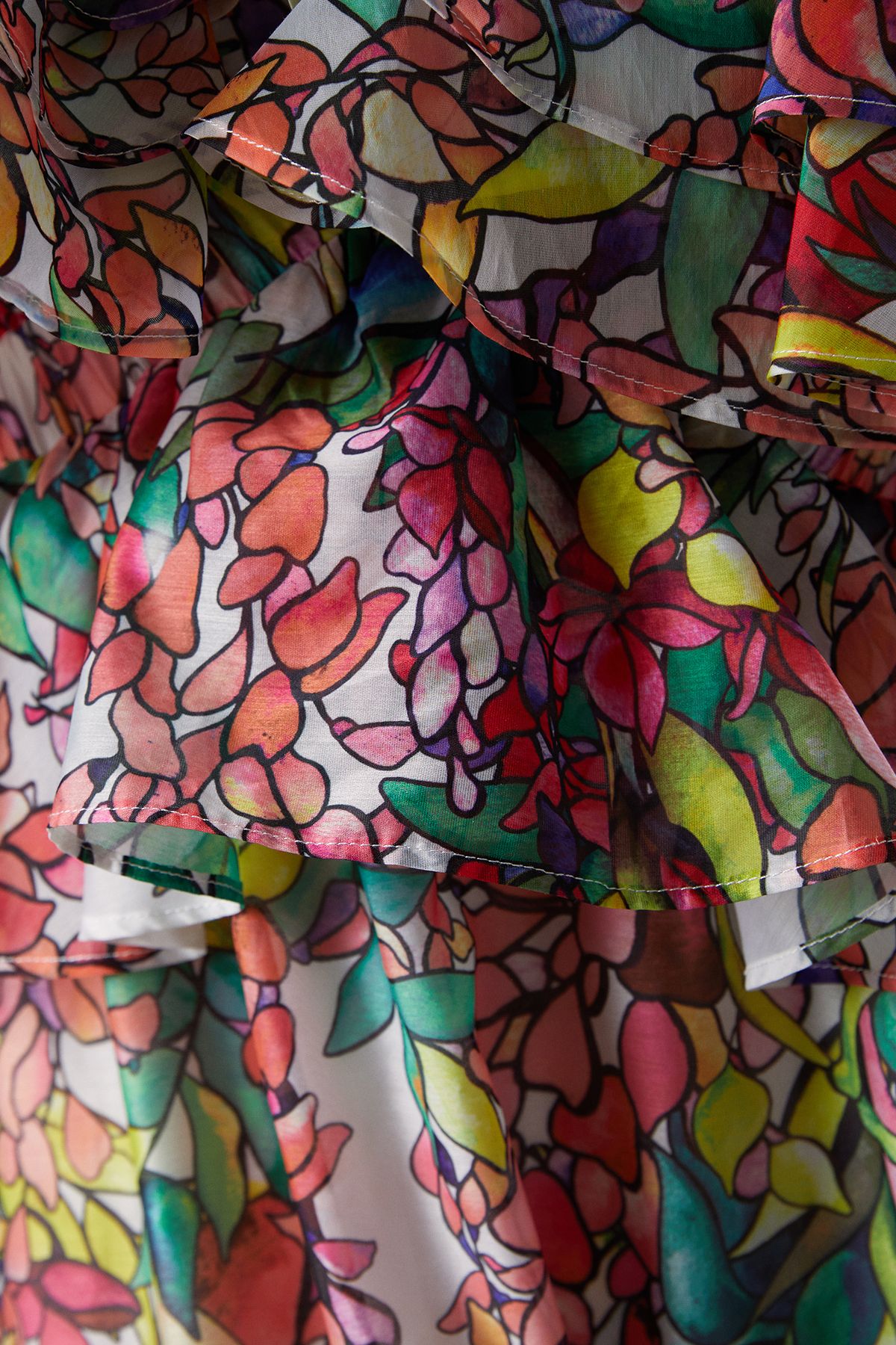 Coast Lisa Tan Tie Back Ruffle Peplum Dress Multi image 5