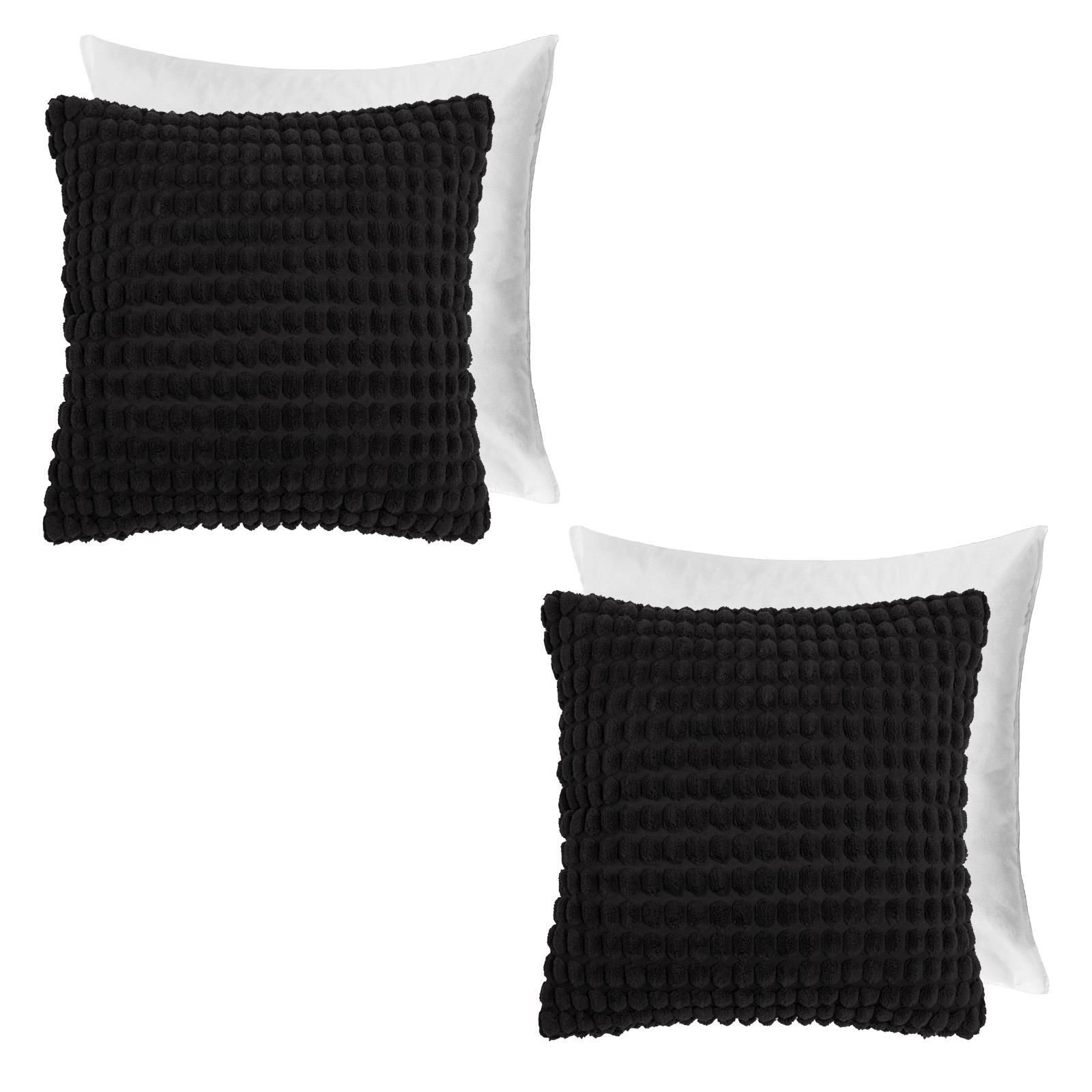 OHS 2 Pack Bobble Filled Cushion Covers Home Decor Set