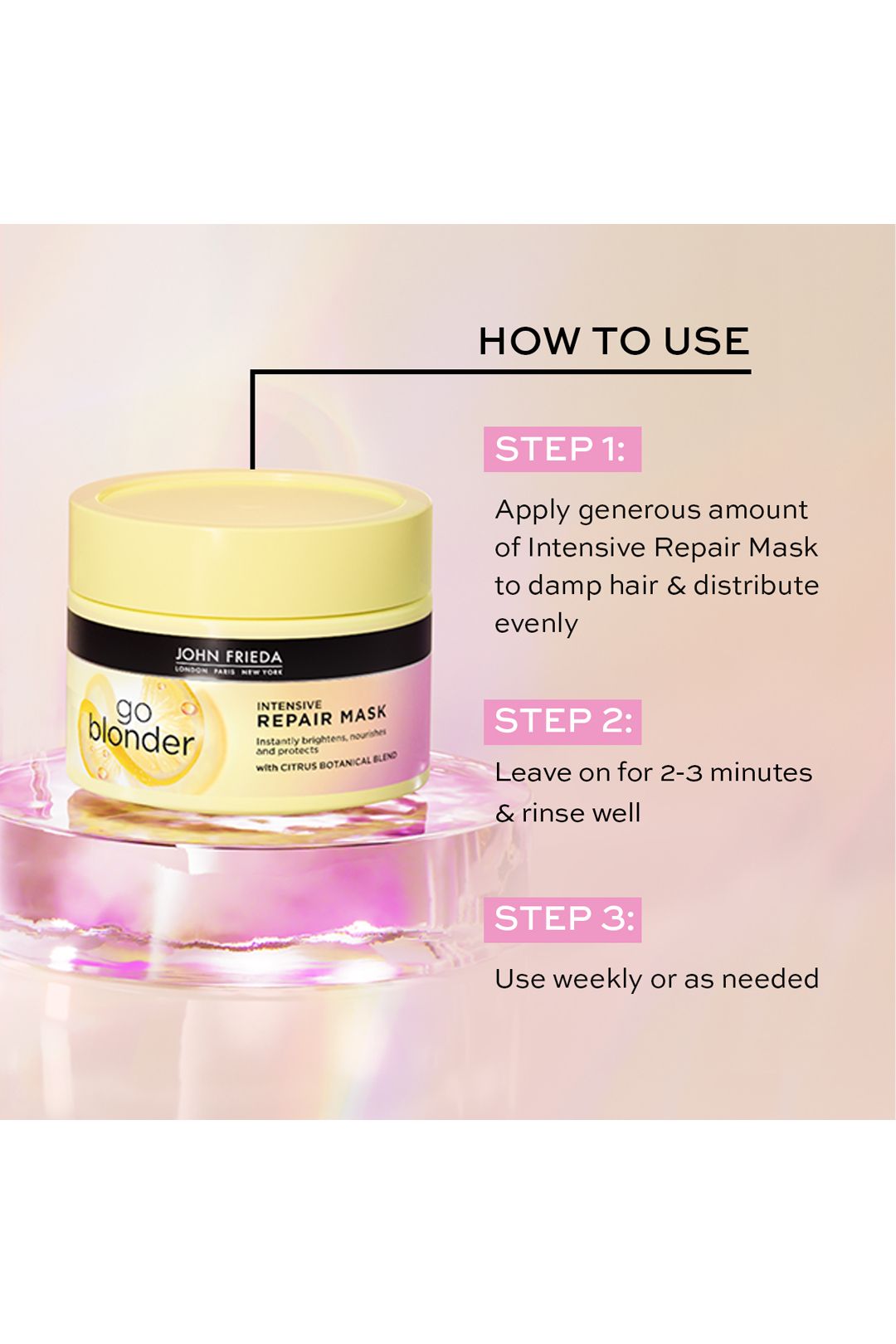 John Frieda Sheer Blonde Go Blonder Deep Conditioner Hair Mask 250ml Multi image 4