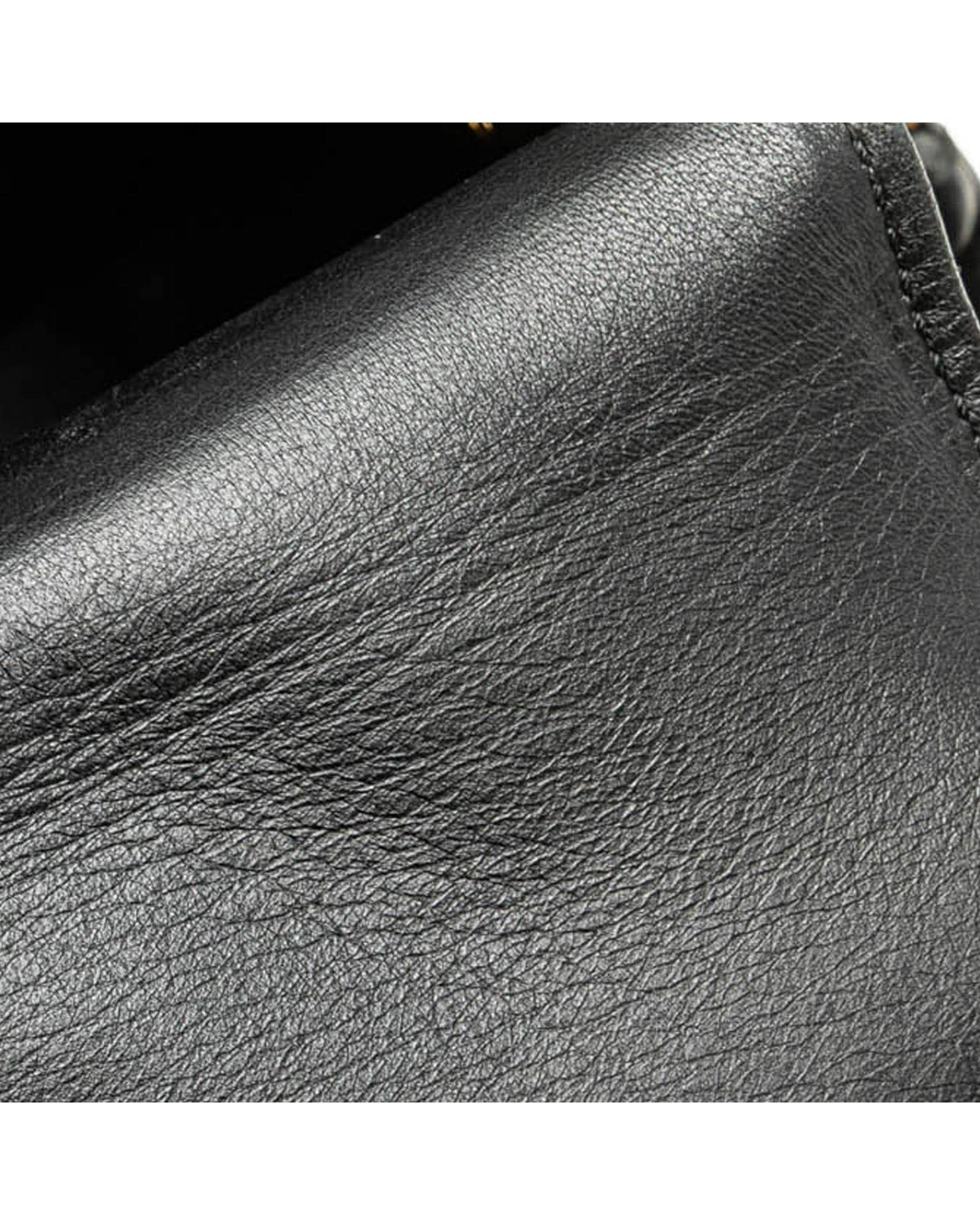 Valentino Preloved Rockstud Shoulder Bag HalfMoon Shape Wo - Black image 11