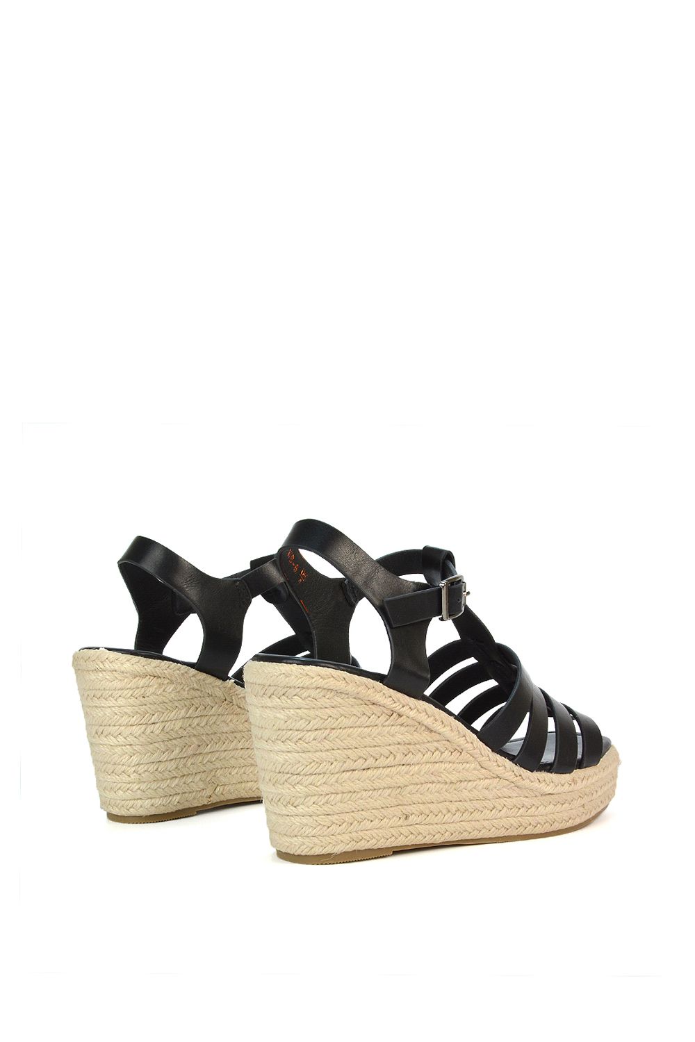 XY London 'Remi' Wedge Heel Platform Espadrille Square Toe Sandals image 5
