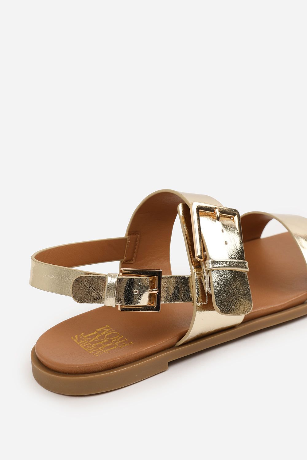 Where's That From 'Uma' Classic Flat Sandals With Strap And Buckle Detail image 4