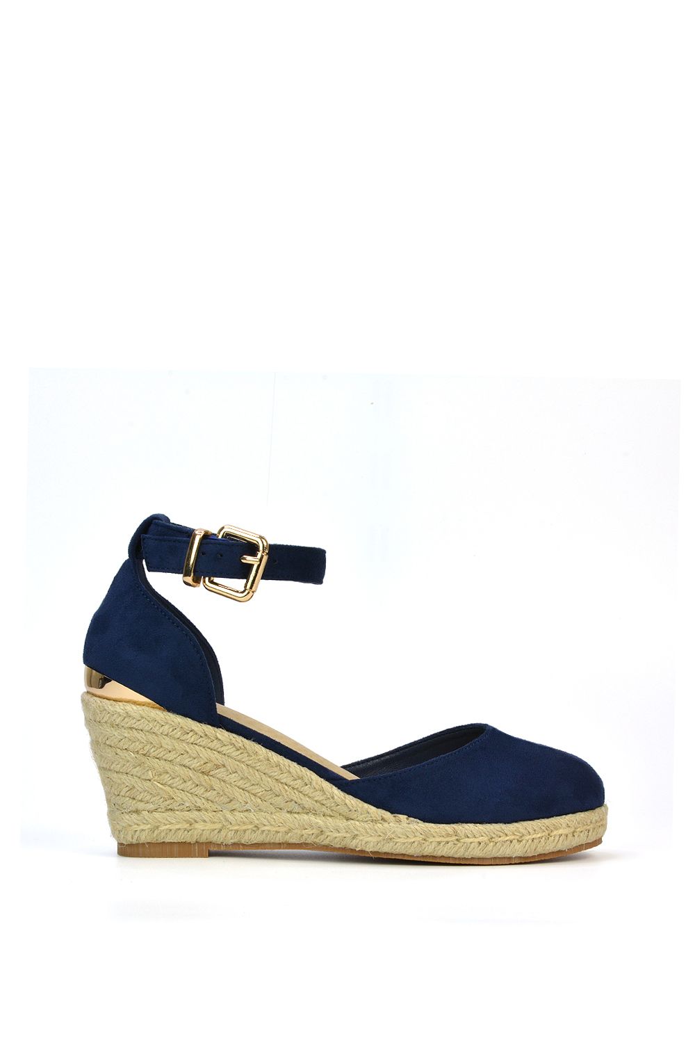 XY London 'Forest' Closed Toe Espadrille Wedge Heel Sandals