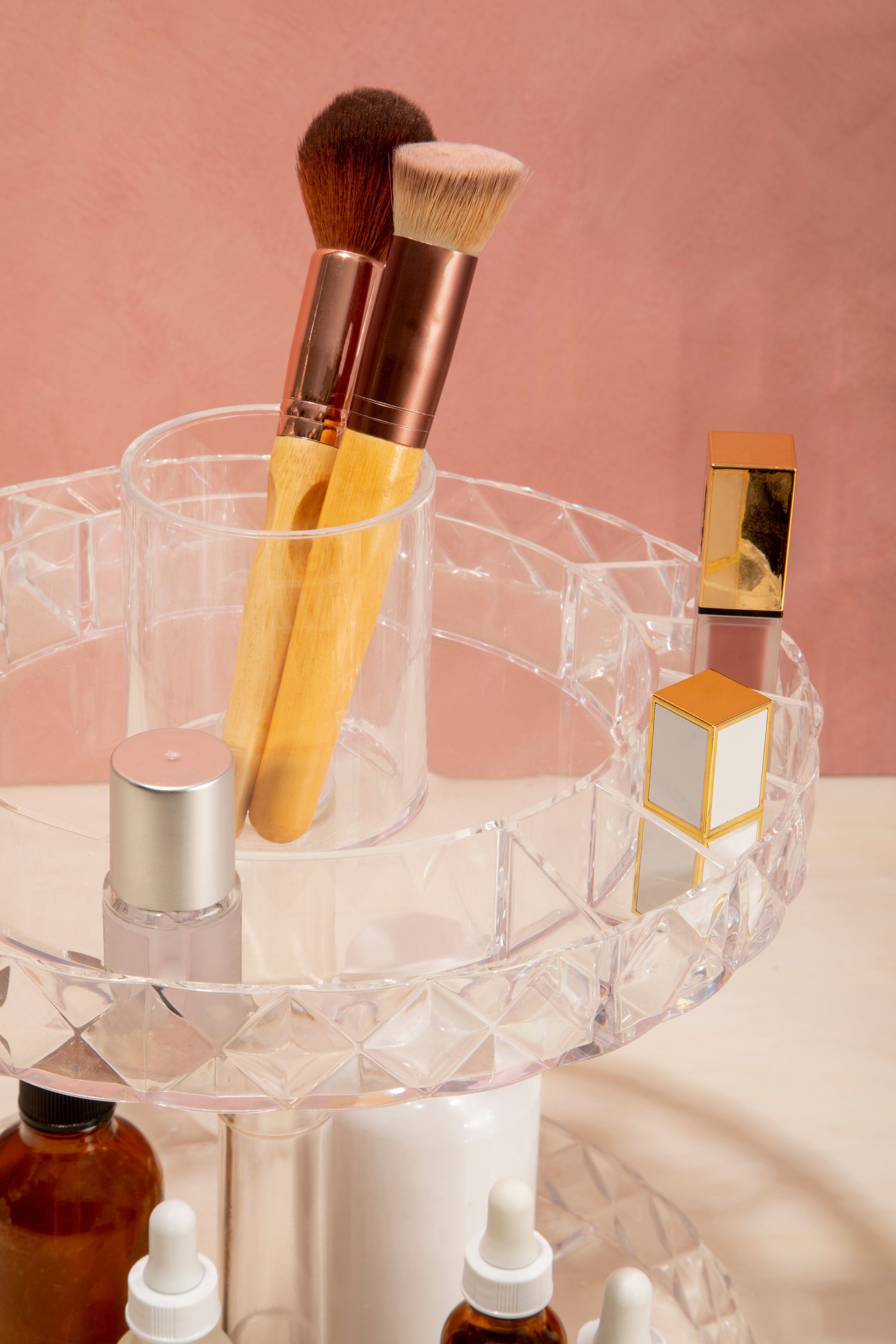 Orsina Beauty Two Tier Round Revolving Cosmetic Organiser image 4