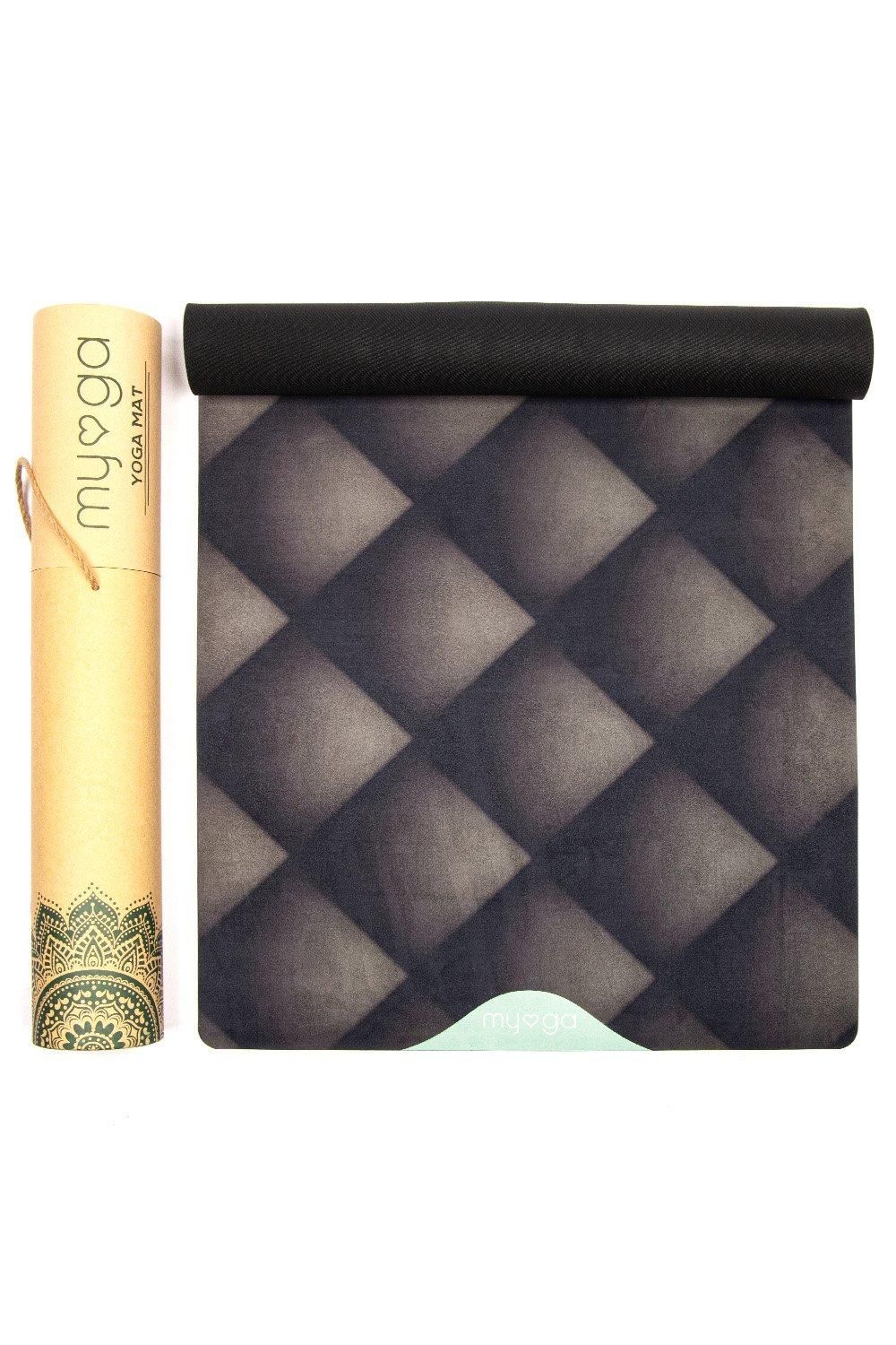 Myga Black Luxurious Vegan Suede Yoga Mat image 1