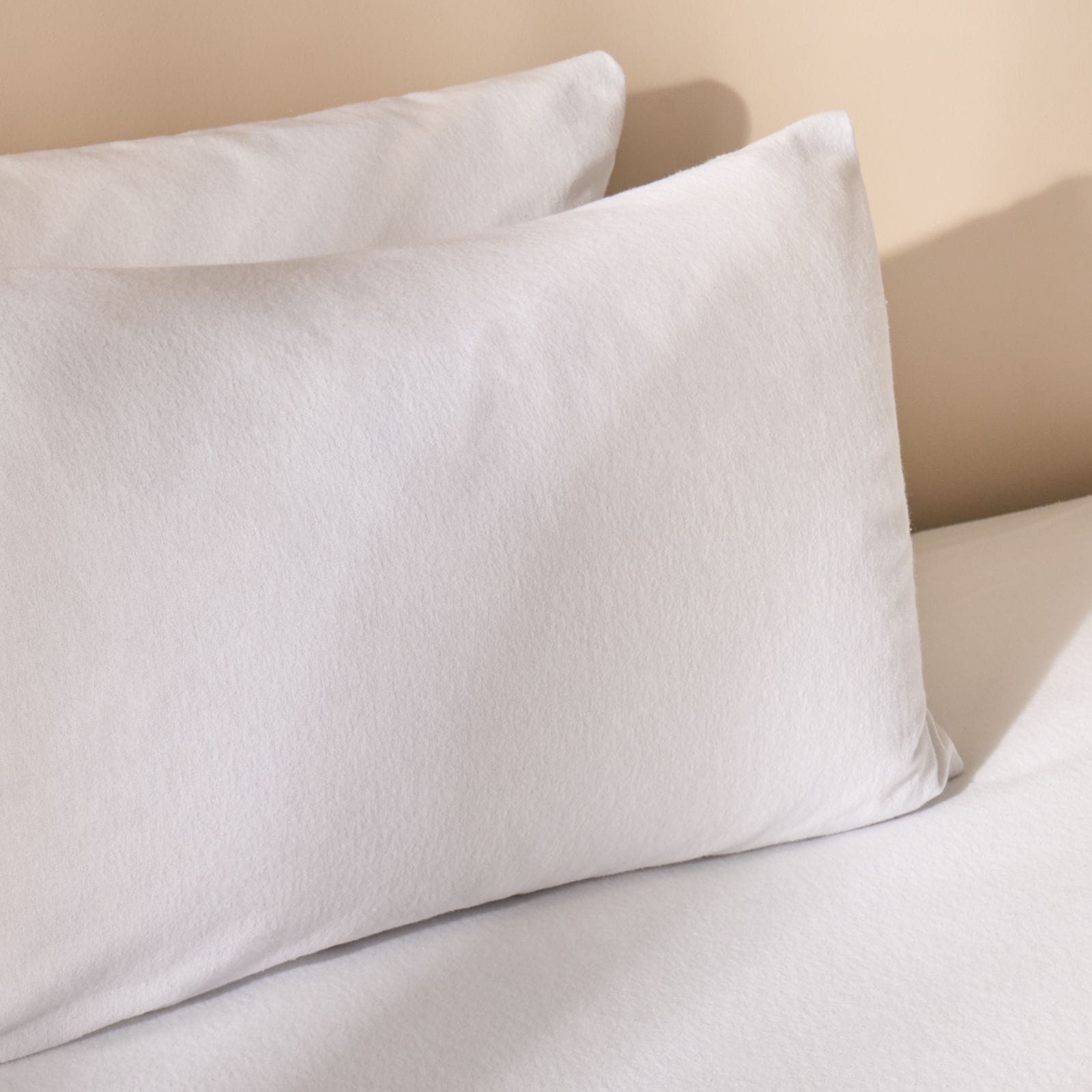 OHS 2 Pack Essential Brushed Cotton Soft Housewife Pillowcases image 1