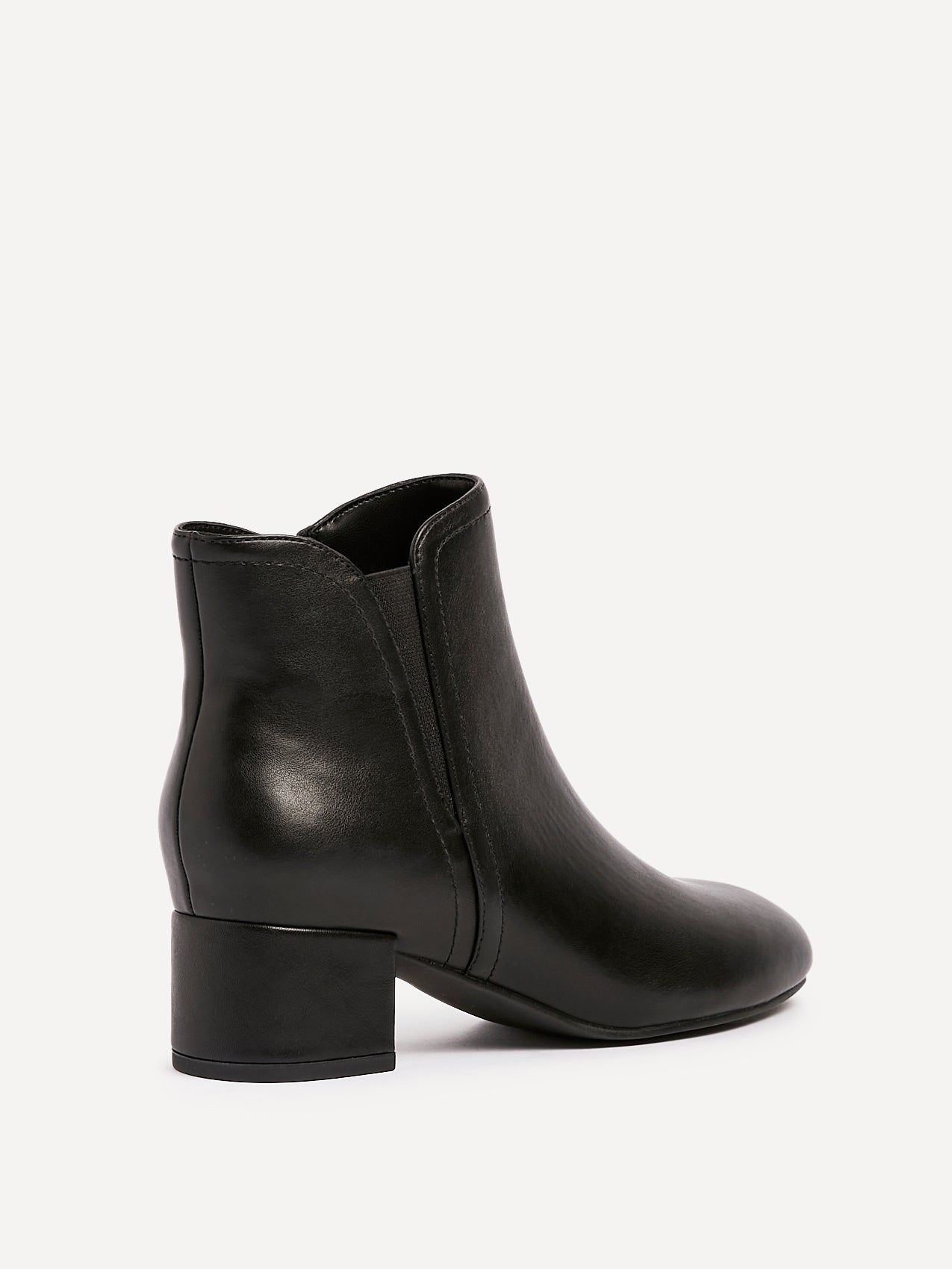 Linzi Manor Black Faux Leather Block Heeled Ankle Boot image 5