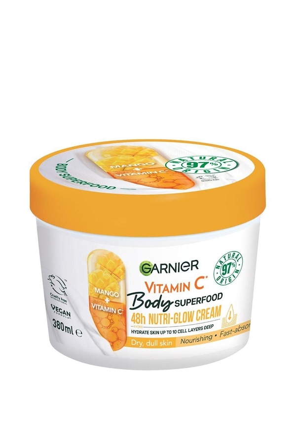 Garnier Body Superfood, Nutri Glow Body Cream, Vitamin C & Mango Multi