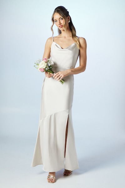Coast Cowl Neck Satin Slip Maxi Bridesmaid Dress Champagne