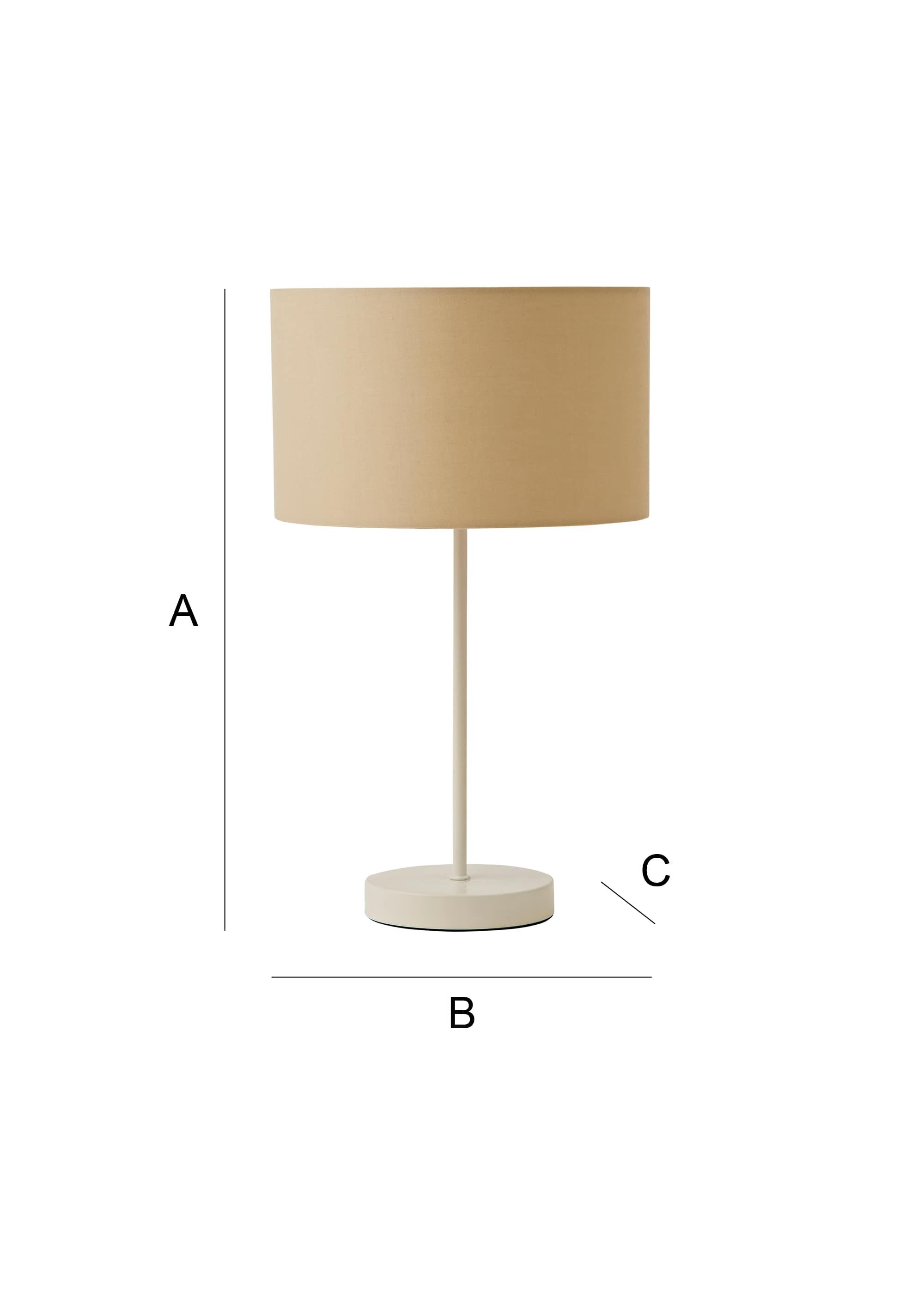 ValueLights Charlie White Metal Single Stem Table Lamp with Fabric Drum Lamp Shade image 8