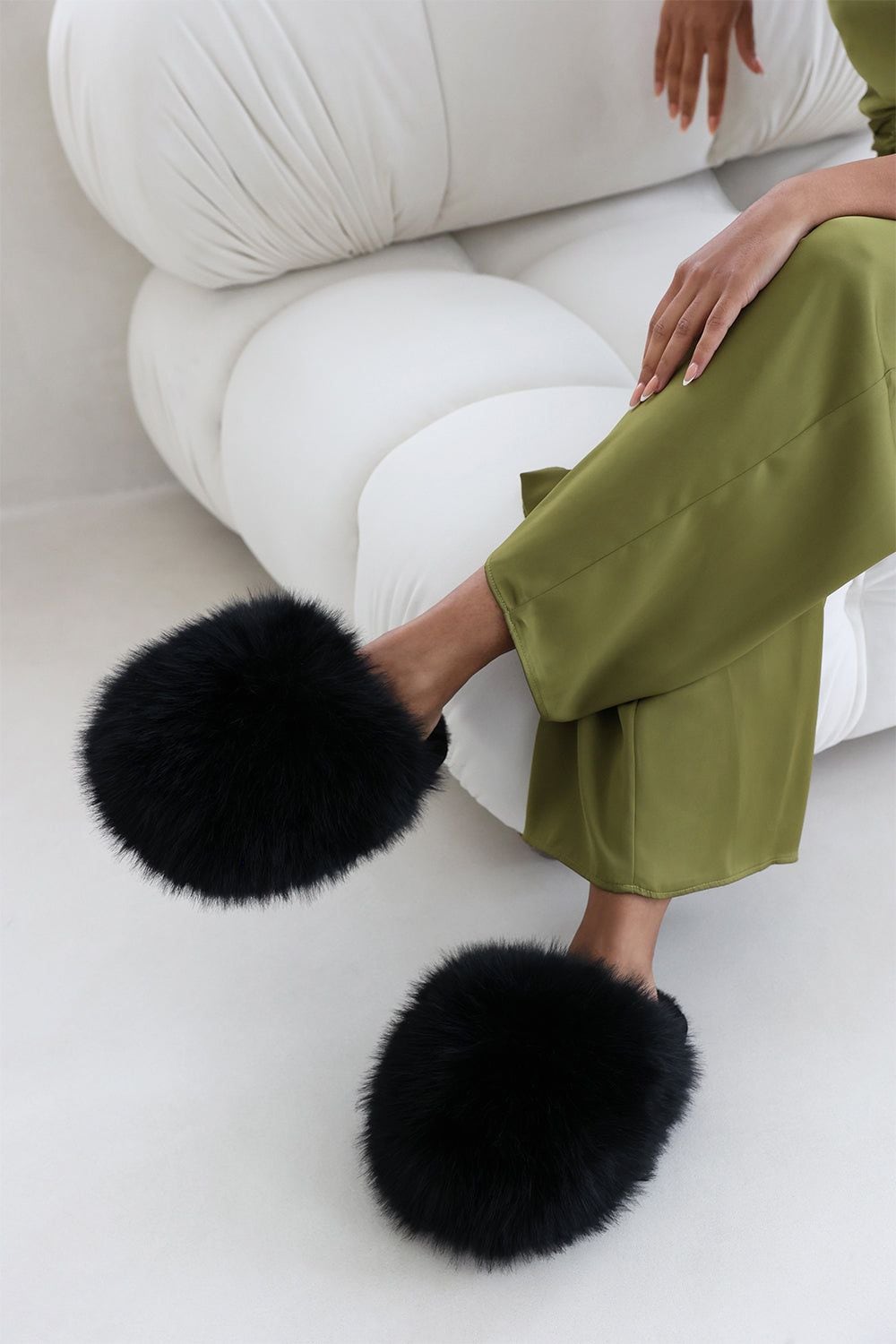 Where's That From 'Keira' Ultimate Fluffy Faux Fur Mule Slippers image 1