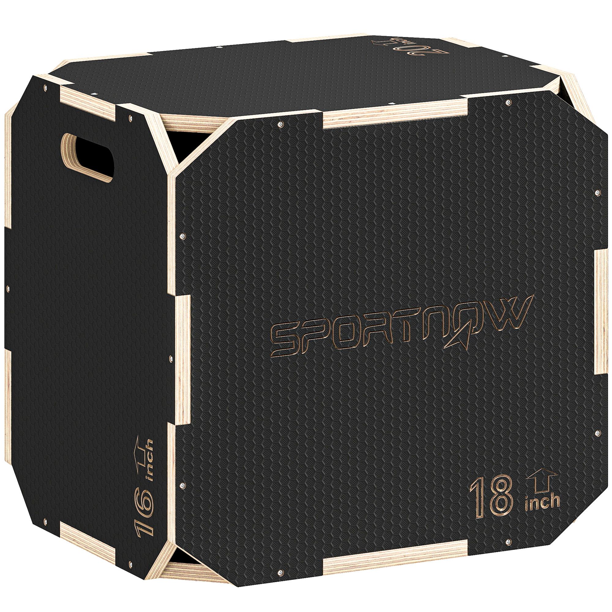 SPORTNOW Non-Slip Plyo Box, Corner-free Wooden Jump Box, 41 x 51 x 48 cm image 2