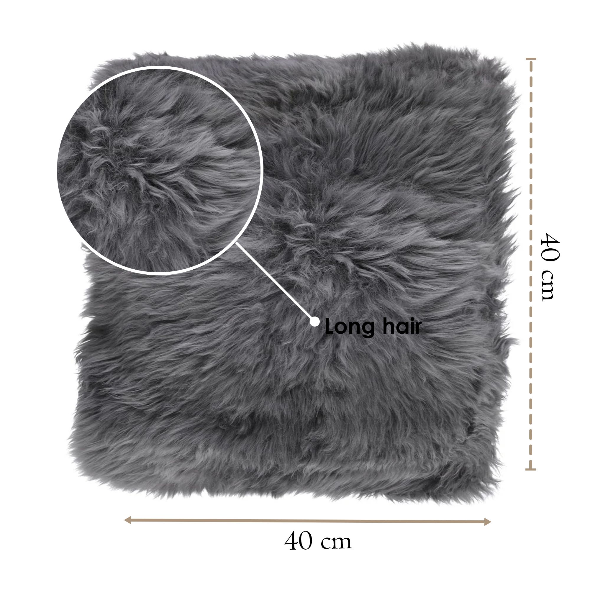 Infinity Leather Luxury Genuine Sheepskin 40x40cm Real Wool Single Sided Cushion image 2