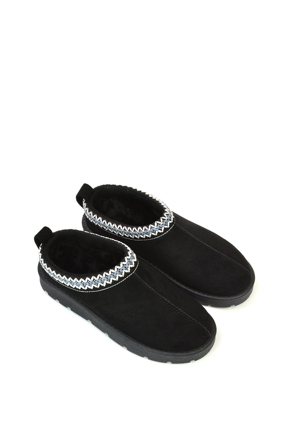XY London 'Zoe' Aztec Faux Fur Slip On Micro Slippers image 5