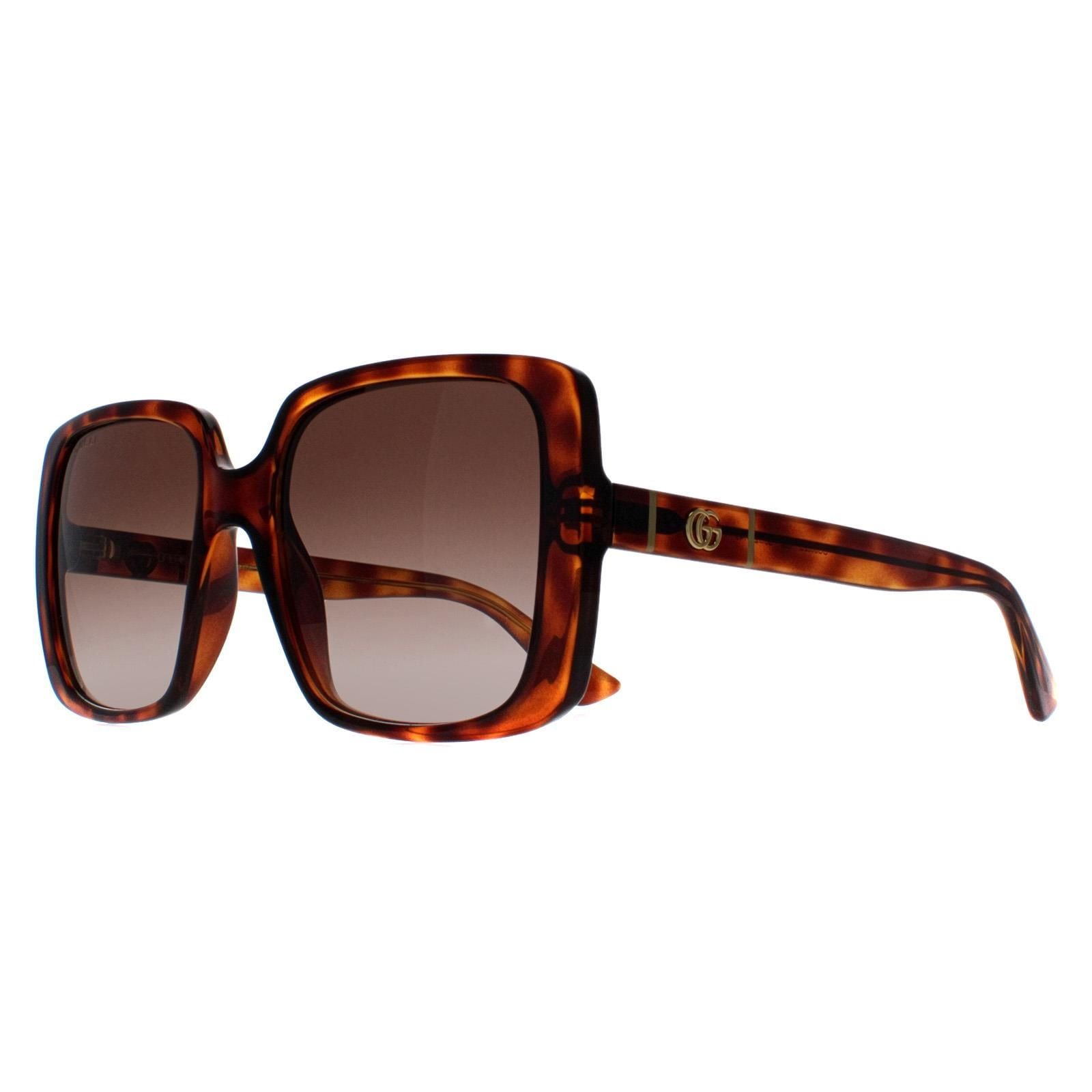 Gucci Square Dark Havana Brown Gradient GG0632S image 2