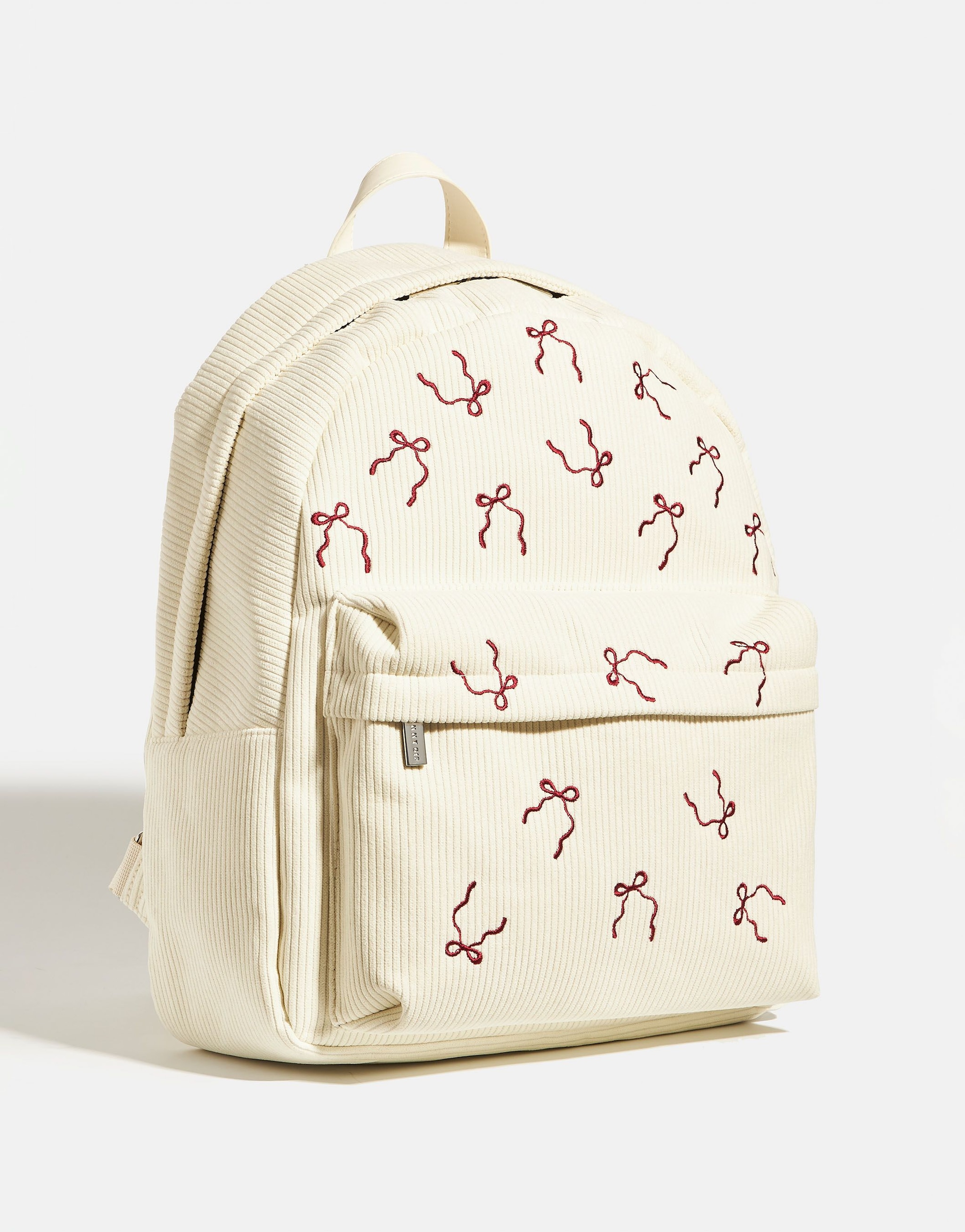 SKINNYDIP Burgandy Bow Embroidered Backpack image 2