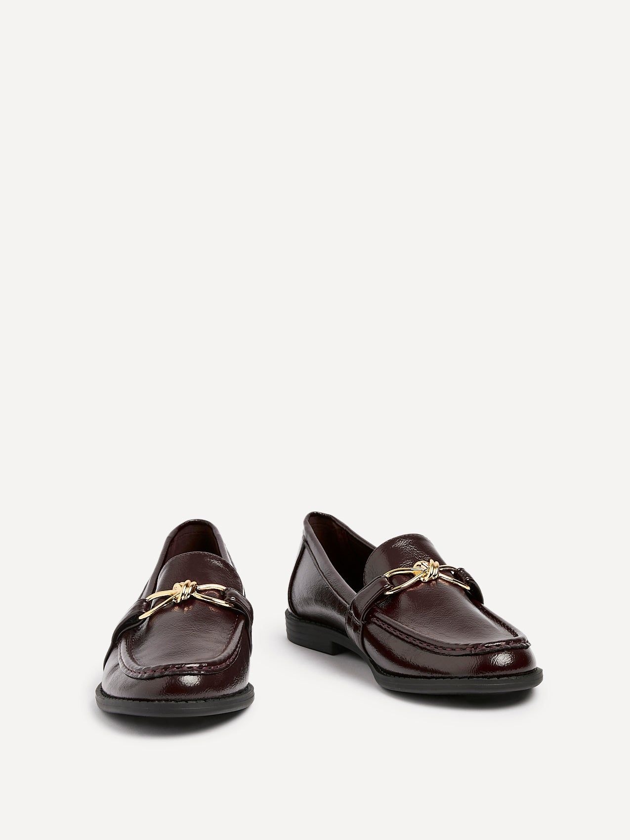 Linzi Affluent Burgundy Faux Leather Slip On Loafer image 3