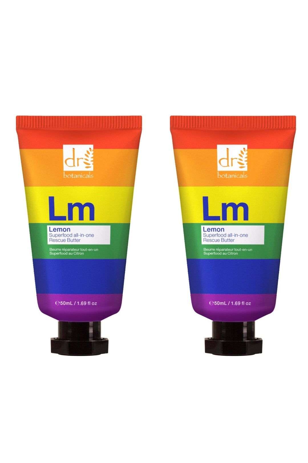 Dr. Botanicals Pride Edition Lemon Superfood All-In-One Rescue Butter 50ml x 2 Duo Pack image 1