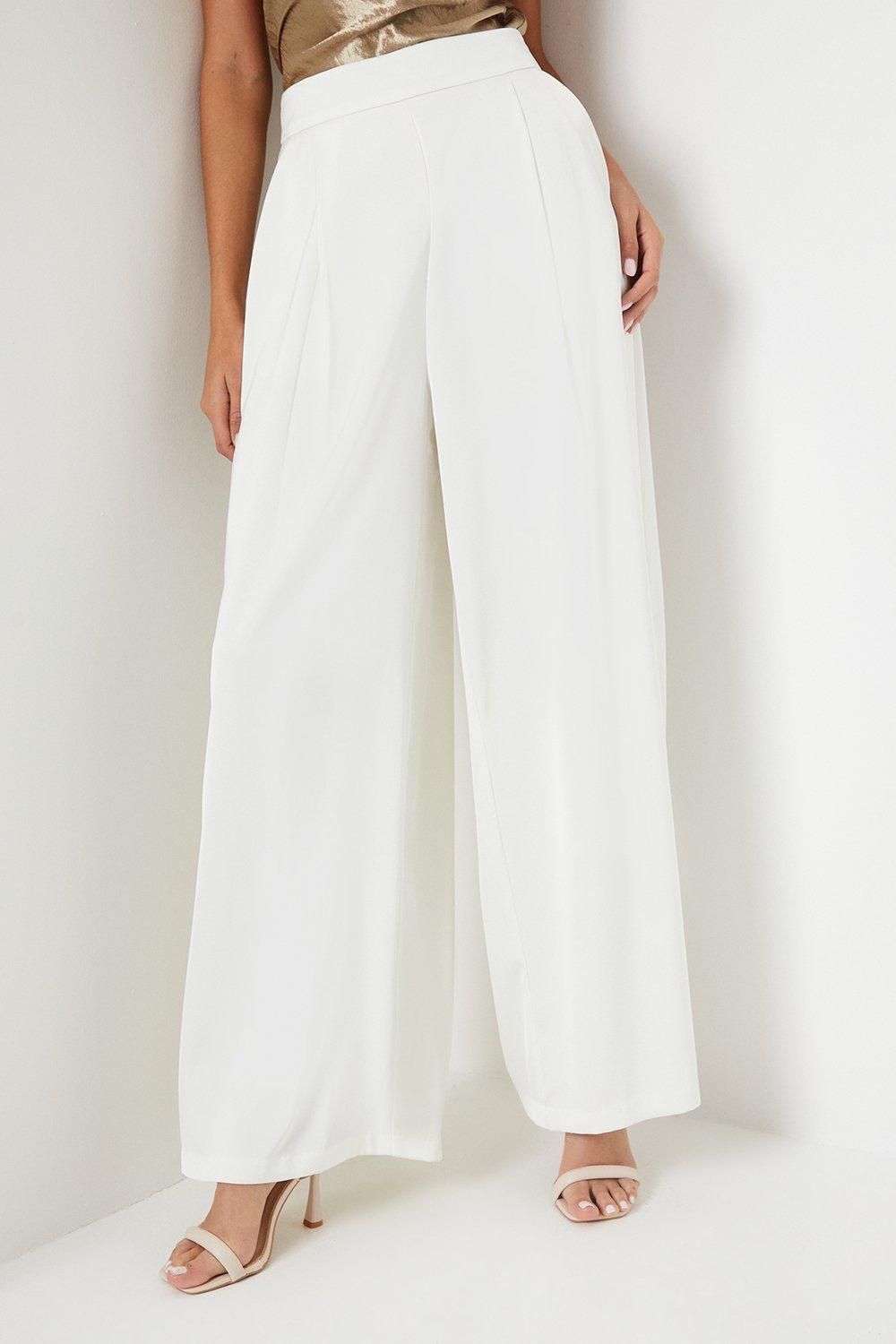 Coast Satin Wide Leg Trouser Ivory image 4