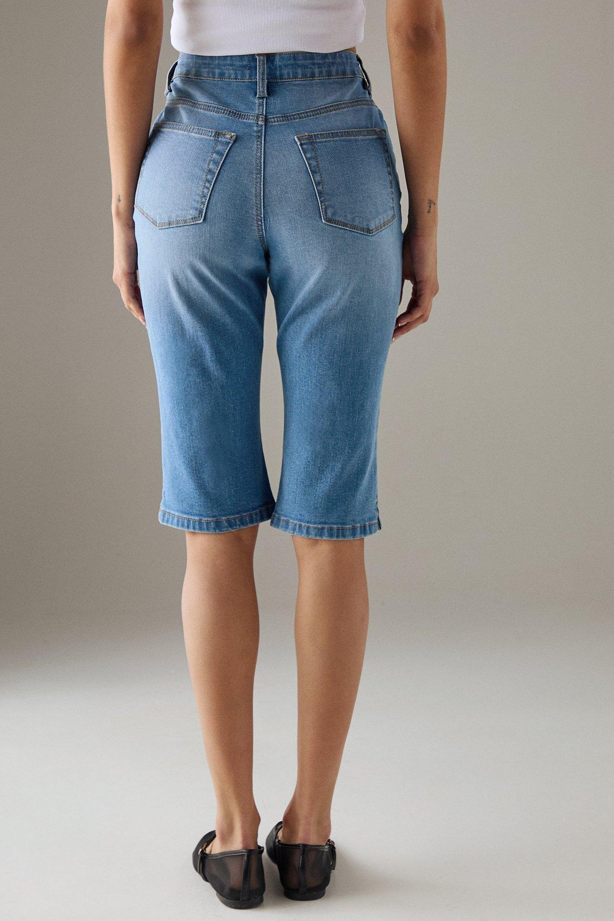 Warehouse Denim Capri Light Wash image 3