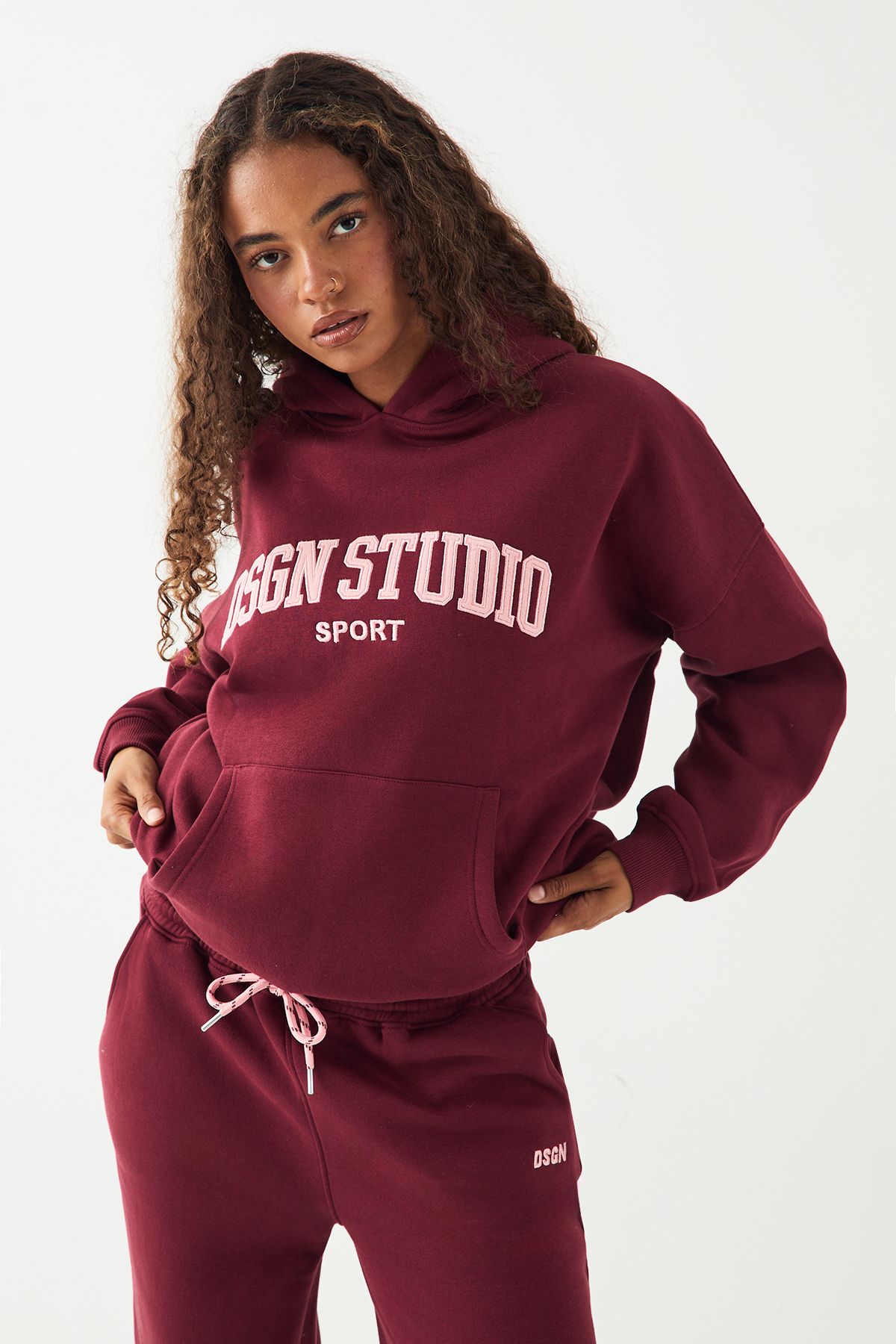DSGN Studio DSGN Studio Sport Oversized Hoodie Burgundy image 3