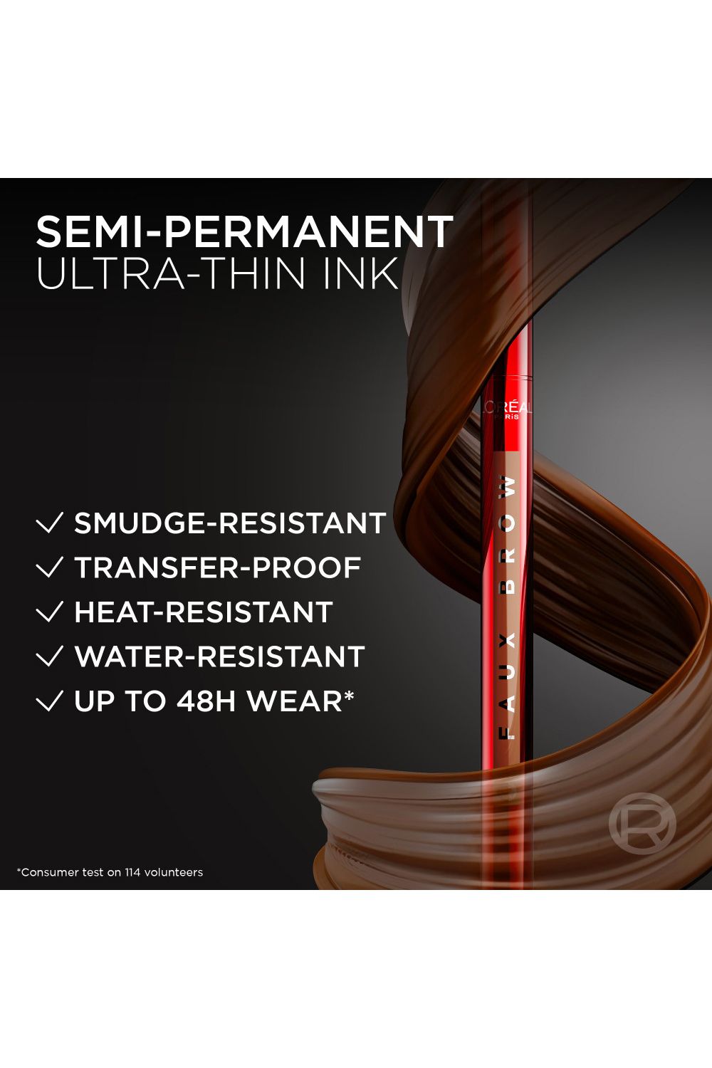 L'Oréal Paris Infallible Faux Brow, Up To 2-Day Brow Tint Pen 1ml Auburn image 5