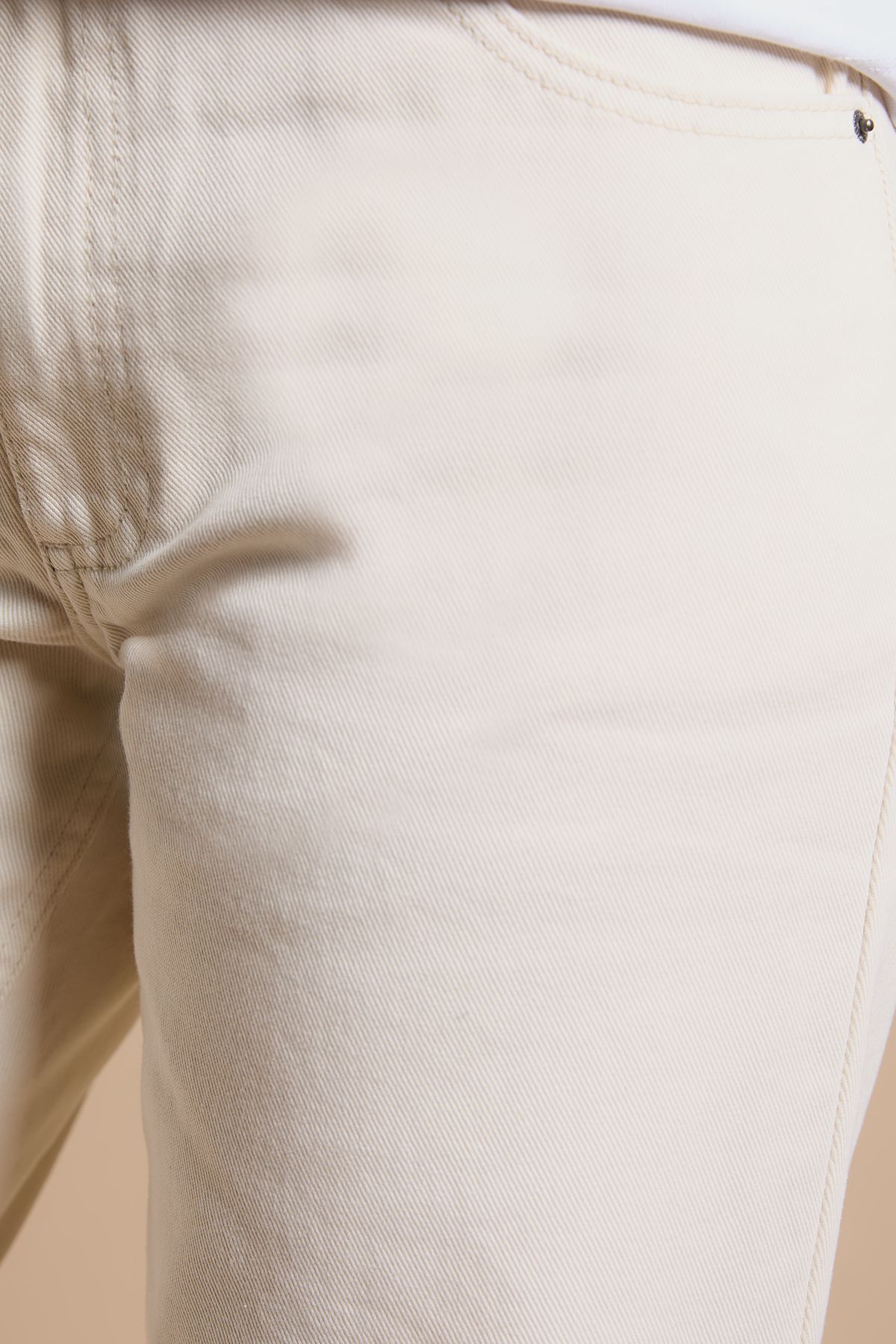 Dorothy Perkins Boyfriends Ankle Grazer Fold Up Jeans Ecru image 2