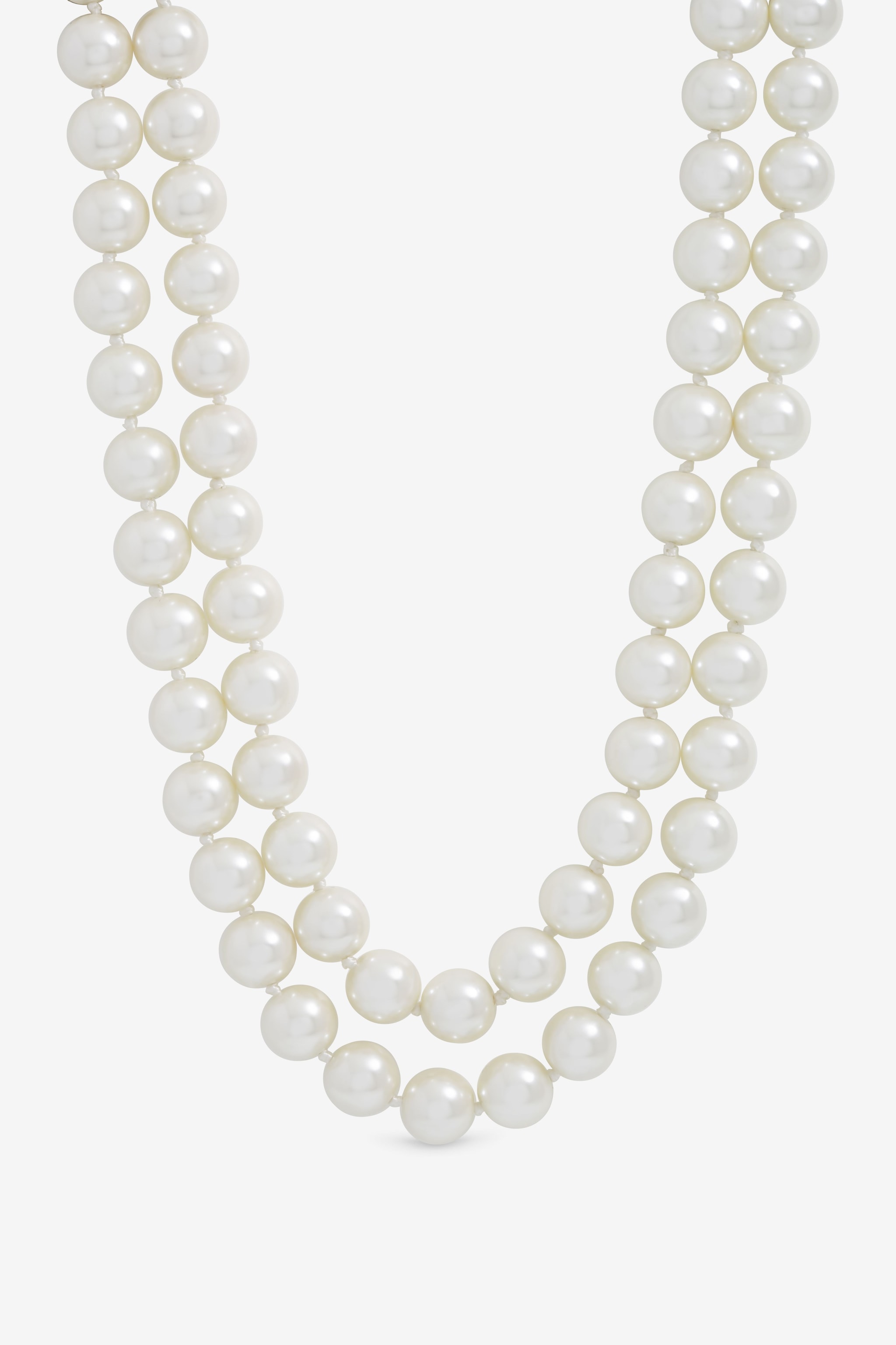 Jon Richard Gold Plated Double Row Pearl Necklace image 1