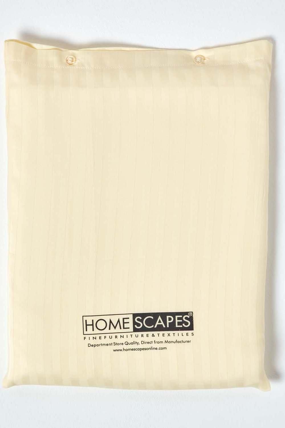 Homescapes Egyptian Cotton Satin Stripe Flat Sheet 330 Thread Count image 5