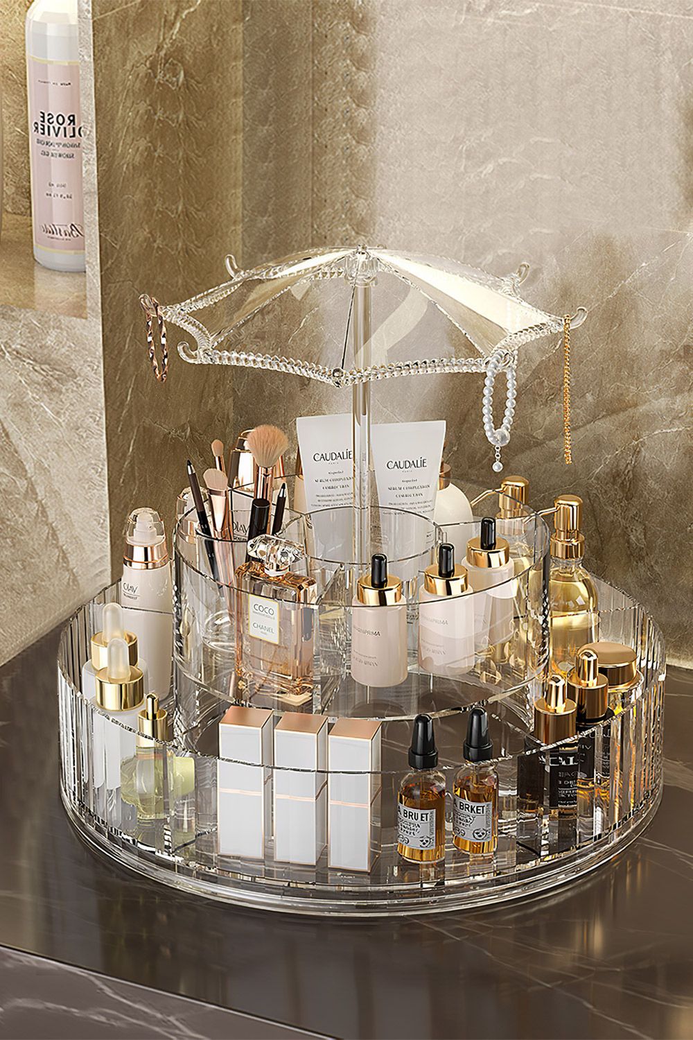 SHEONLY Acrylic Swivel Makeup Organizer image 2