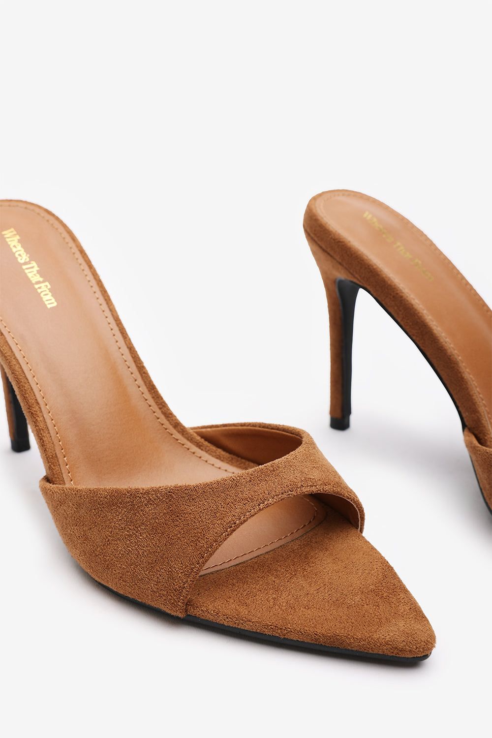 Where's That From 'Tasha' Suede Open Toe Stiletto Mules image 5