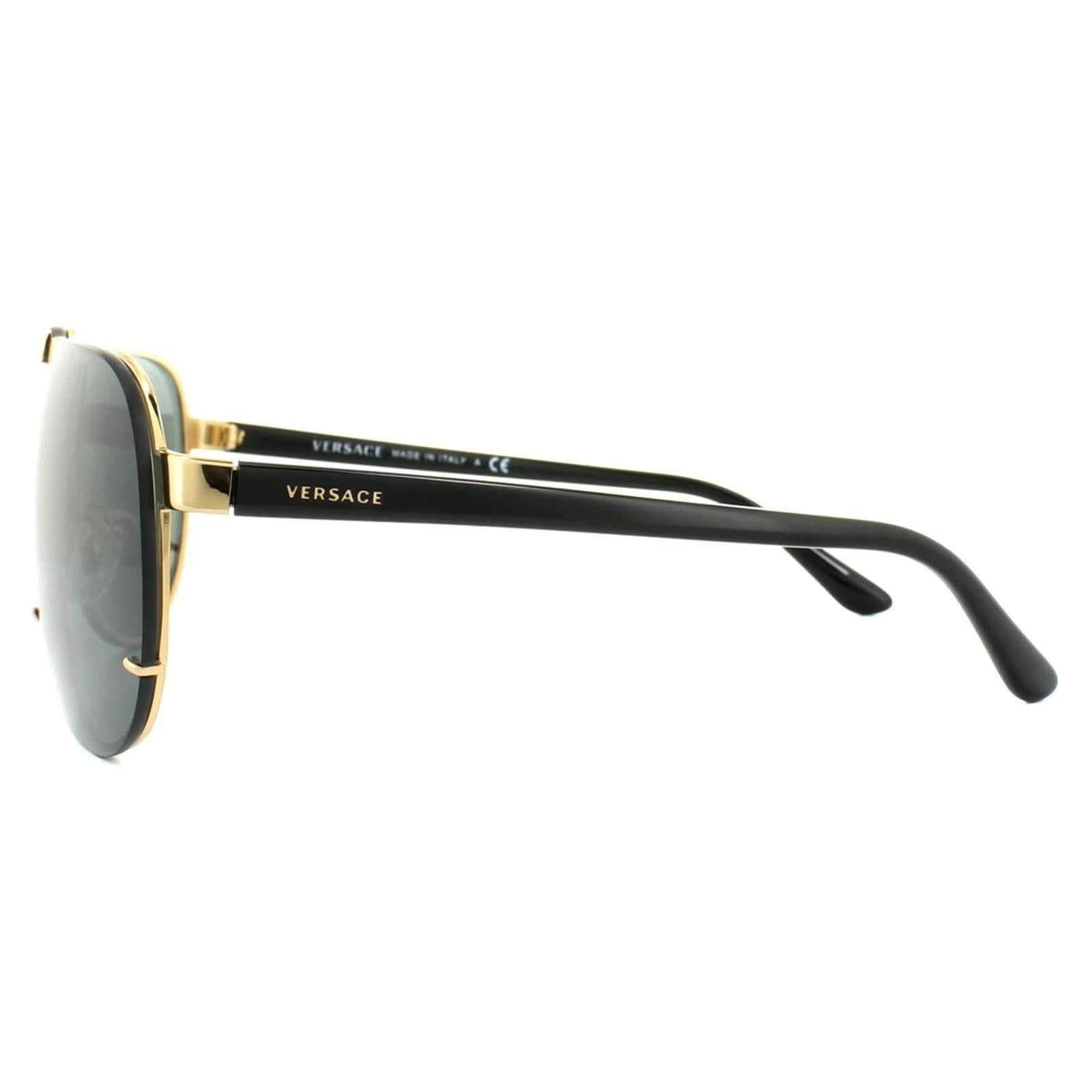 Versace Shield Gold Grey Sunglasses image 3