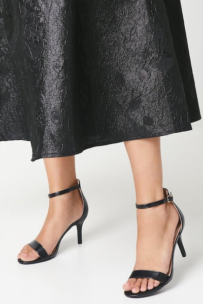 Coast Trinnie Barely There Stiletto Heeled Sandals Black