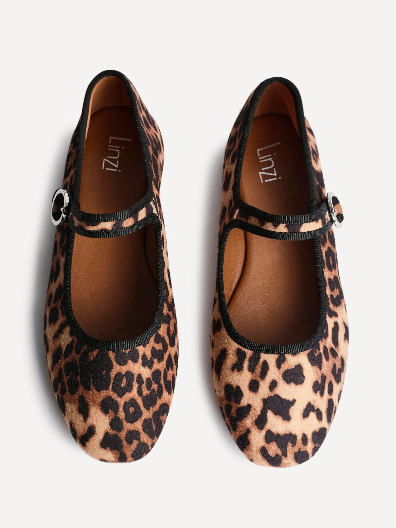 Linzi Graceful Leopard Print Ballet Pumps image 4
