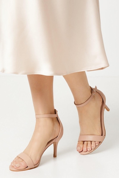 Dorothy Perkins Tasha Barely There Medium Stiletto Heel Sandals Blush